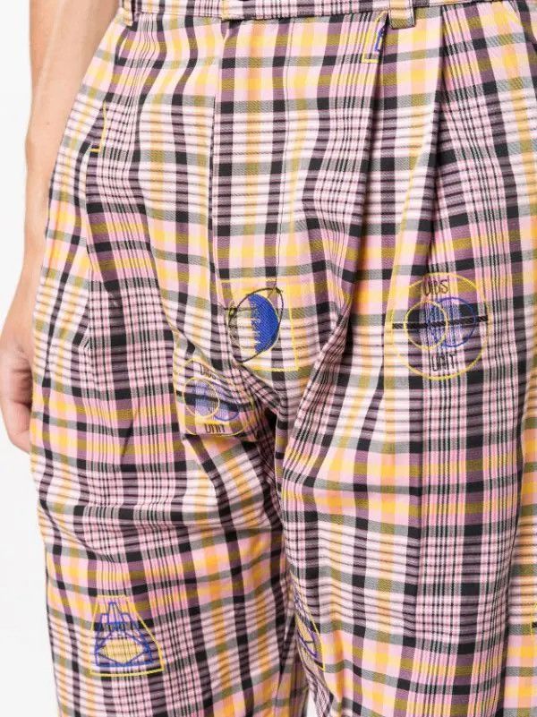 Henrik Vibskov !DS! AW22 Henrik Vibskov Orion Space Checks Casual Pants Size US 32 / EU 48 - 5 Thumbnail