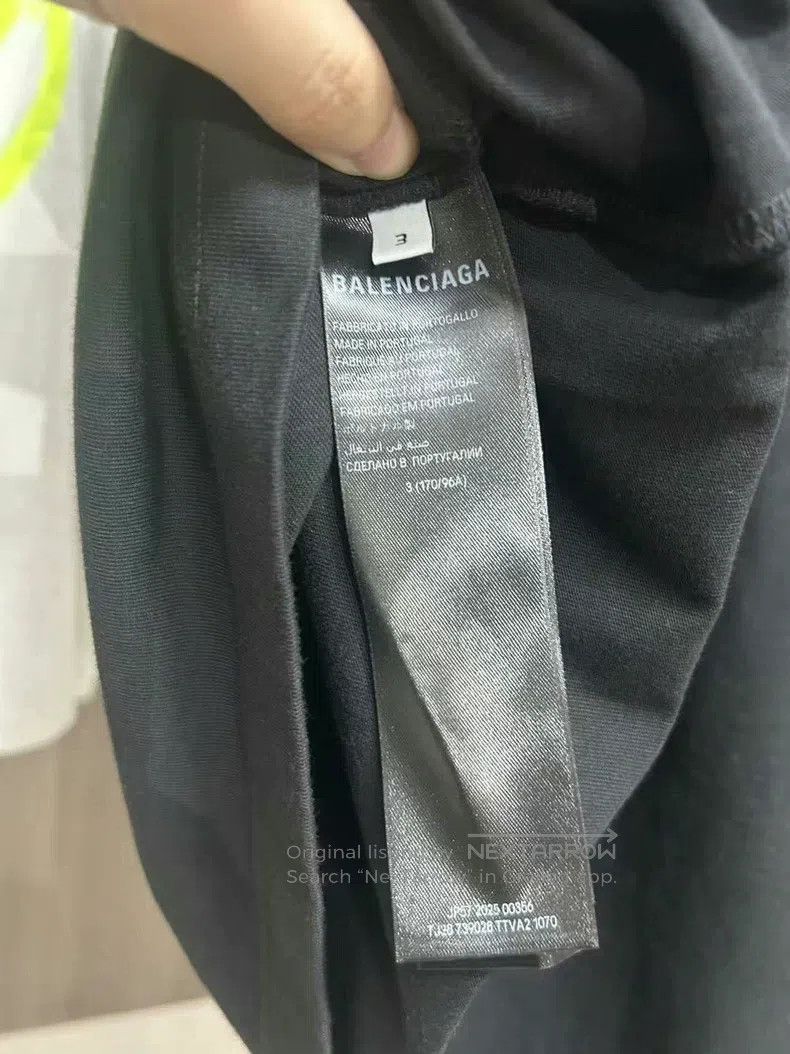 Balenciaga Balenciaga Chest Embroidered Rainbow Letter Logo Black Sho Size US L / EU 52-54 / 3 - 4 Thumbnail