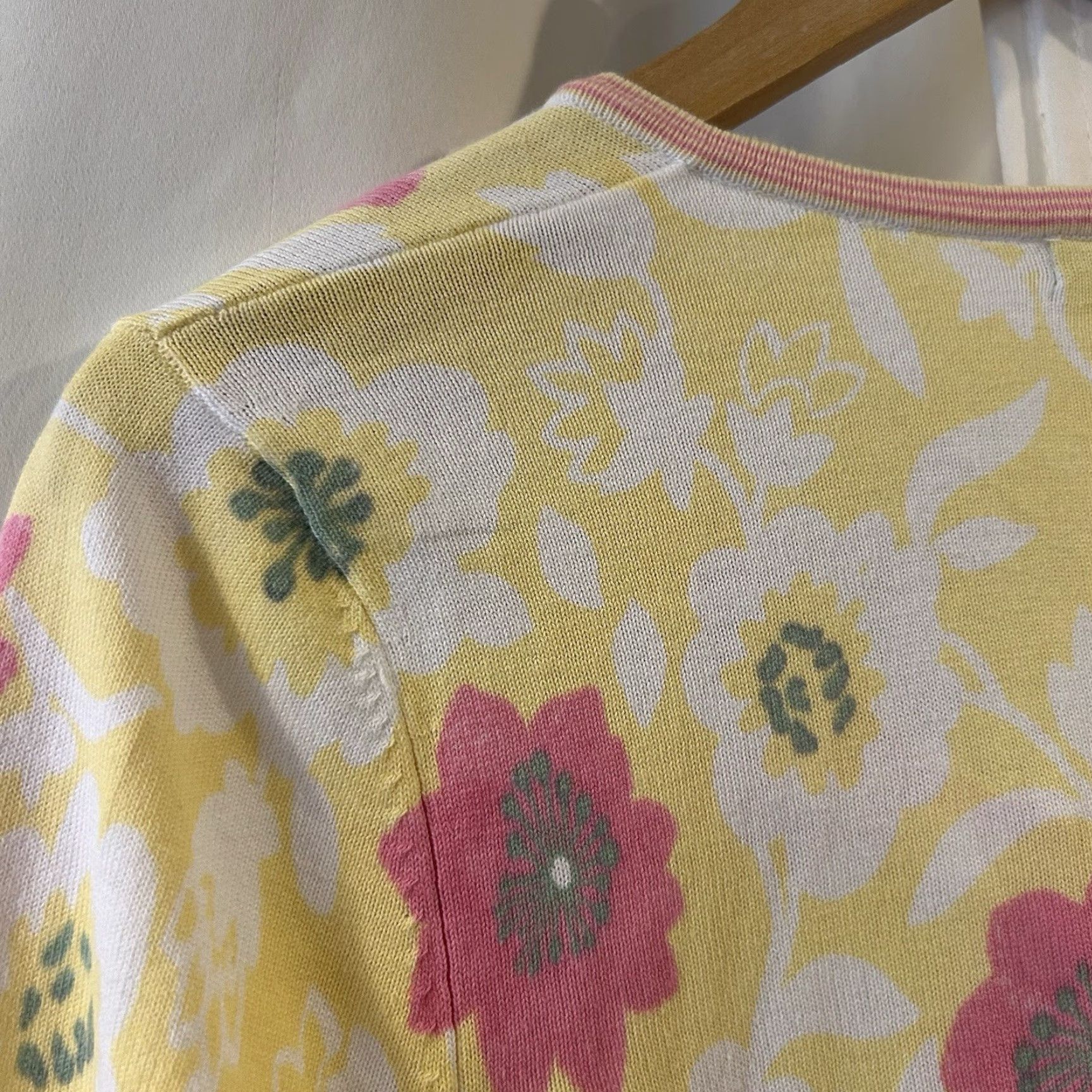 Vintage Sigrid Olsen Floral Crystal-Button Front Cardigan Sweater Women Sz S Spring Summer Fall Winter Cardigan Womens Size S / US 4 / IT 40 - 6 Thumbnail