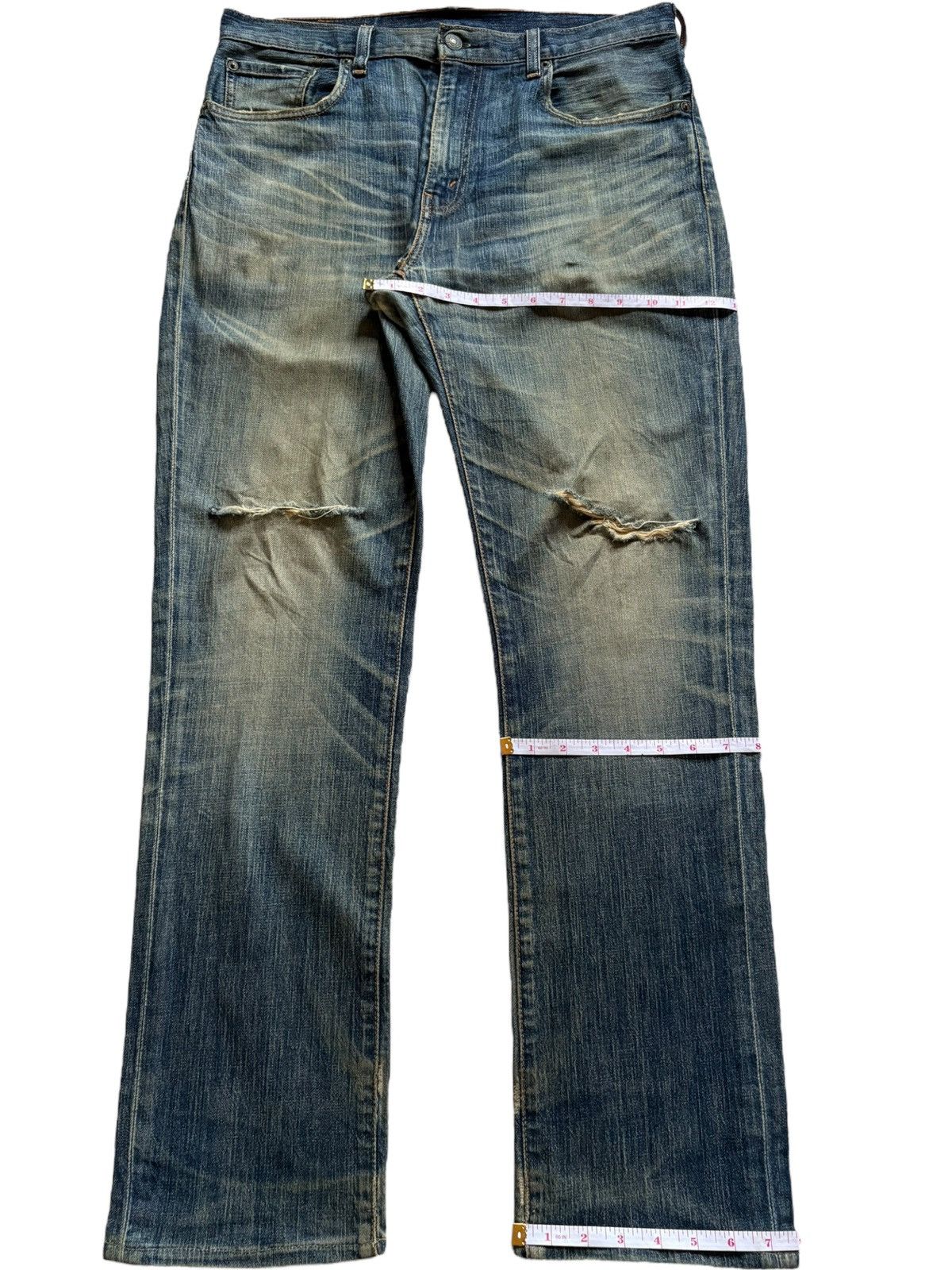 Levi's Vintage 90s Levis 505 Mud Wash Distressed Loose Jeans Size US 34 / EU 50 - 14 Thumbnail