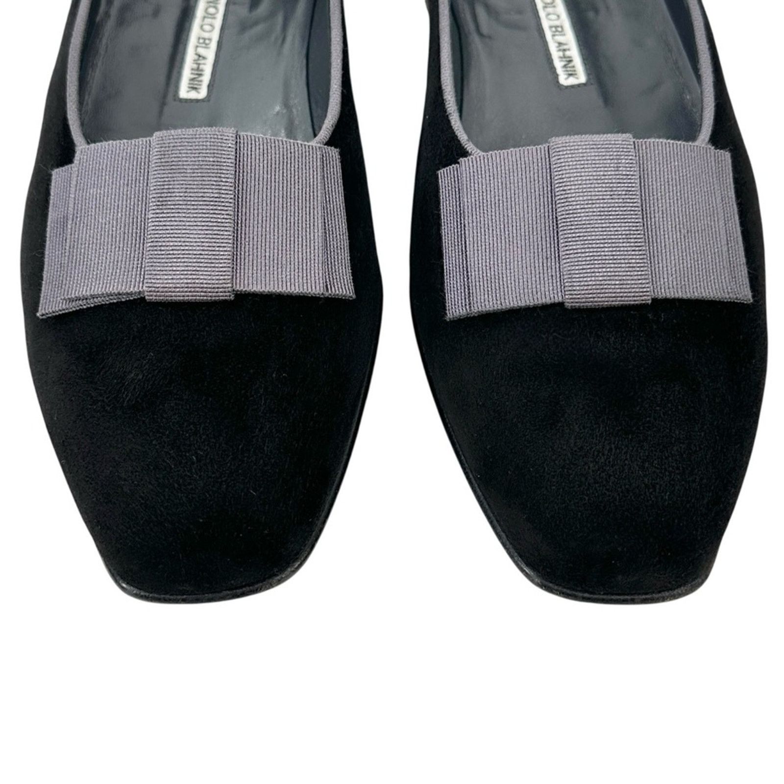 Manolo Blahnik Black Suede Black Tie Opera Pumps Loafers Formal Dress Shoes Size US 9 / EU 42 - 5 Thumbnail