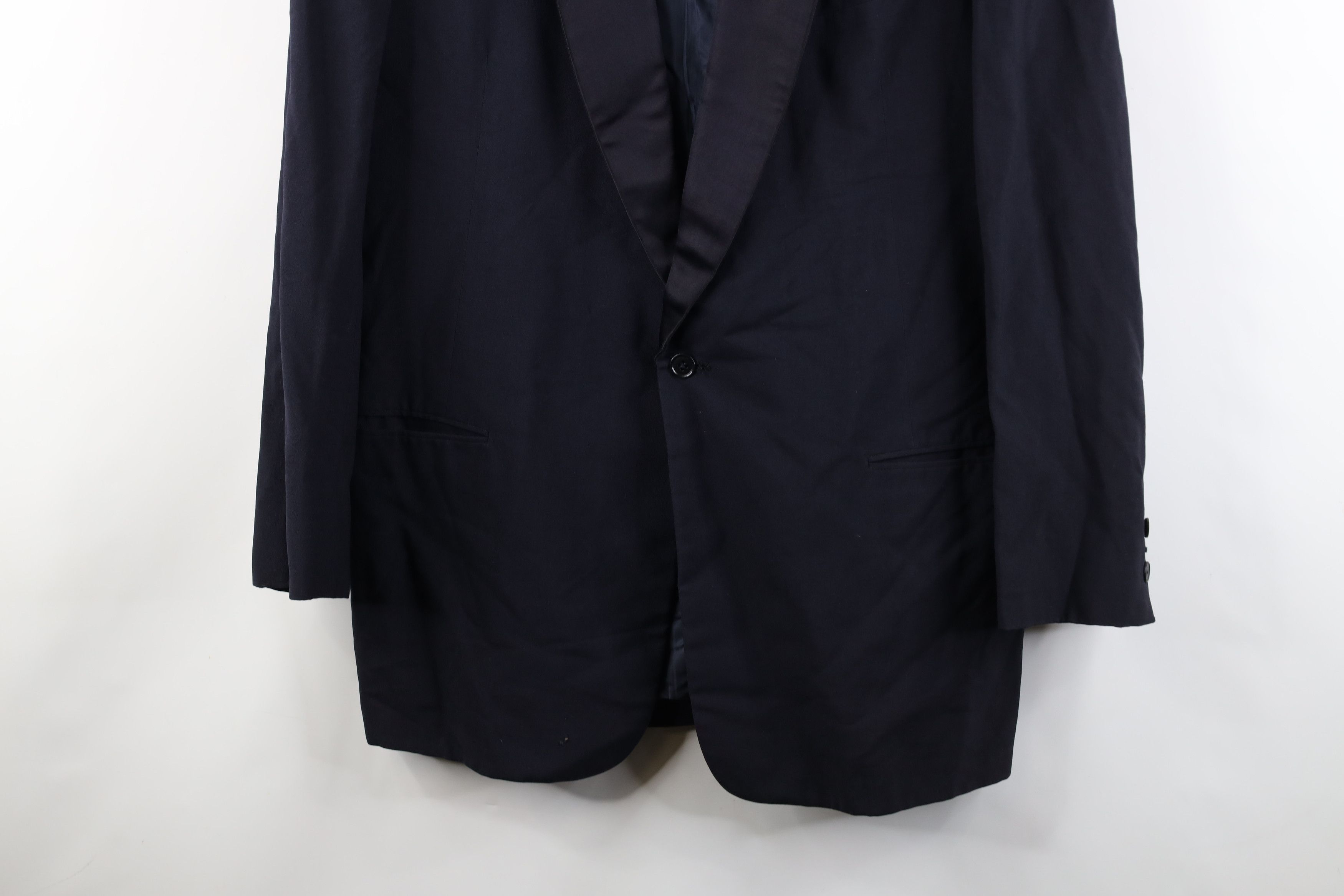 Vintage Vintage 50s Rockabilly Prom Smoking Tuxedo Jacket Navy USA Size US XXL / EU 58 / 5 - 3 Thumbnail