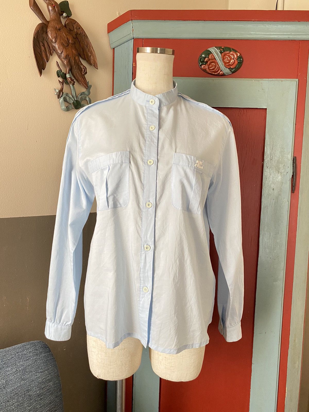 Courreges Courrèges Sky Blue Shirts Size L / US 10 / IT 46 - 7 Thumbnail