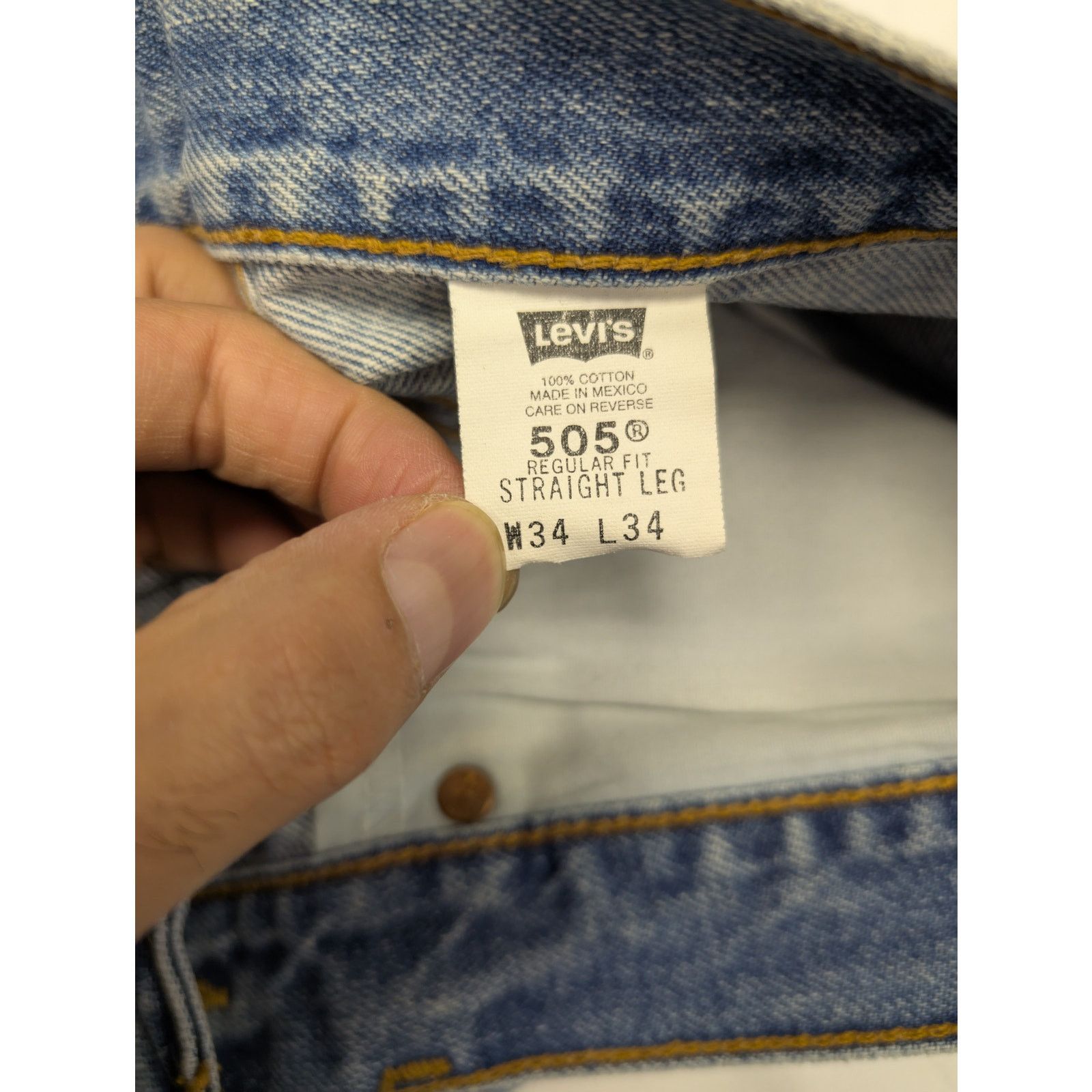 Levi's o1rshd1 Free Hoover Regular Fit Straight Leg Denim Jeans Size US 34 / EU 50 - 17 Thumbnail