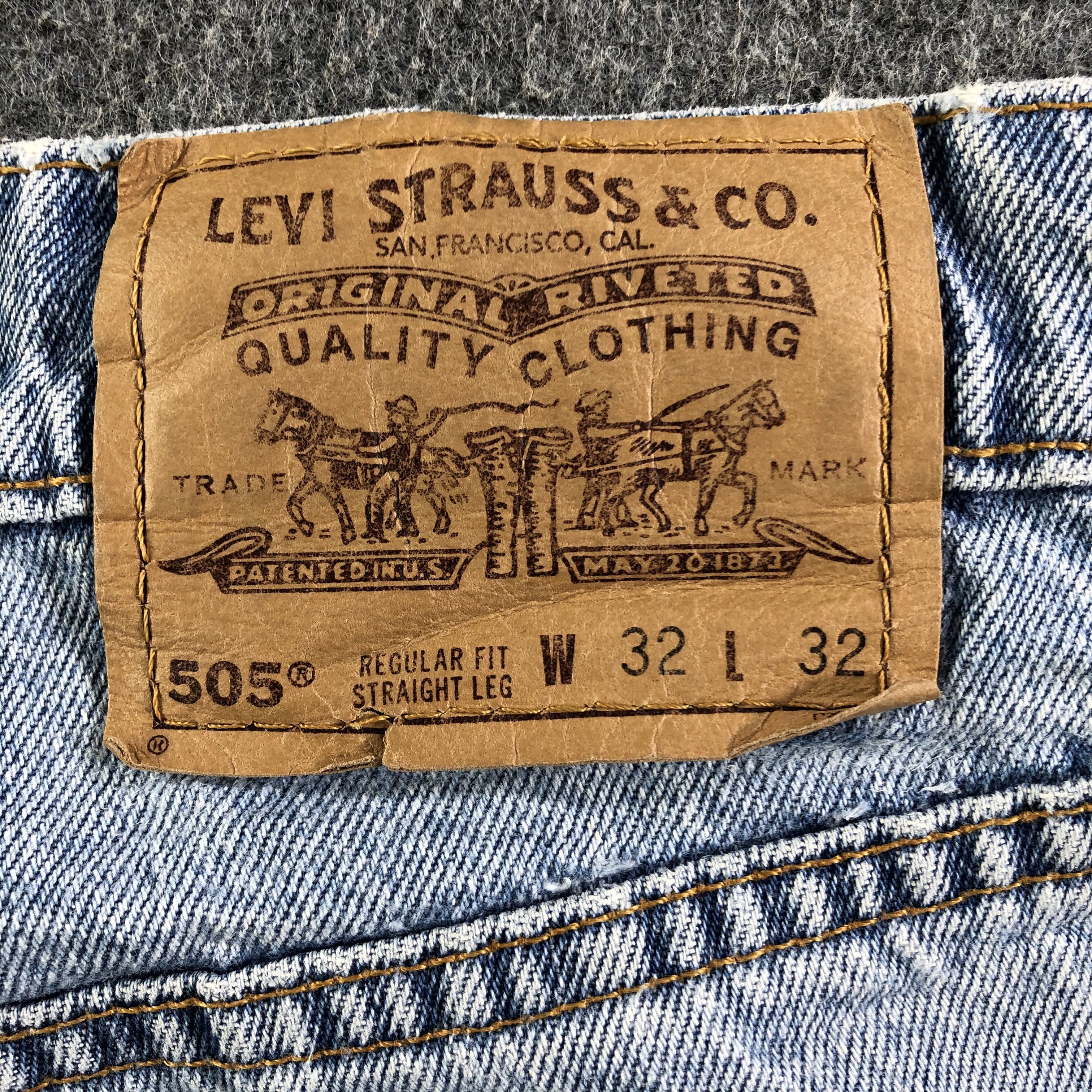 Levi's Vintage Light Wash Levis 505 Jeans-J3416 Size 32" / US 10 / IT 46 - 5 Thumbnail