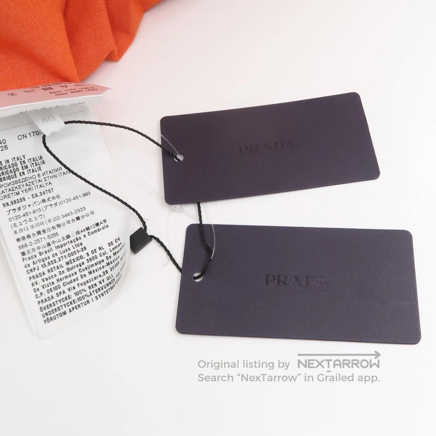 Prada Prada Orange Wool Logo Dress for Women . Size M / US 6-8 / IT 42-44 - 4 Thumbnail