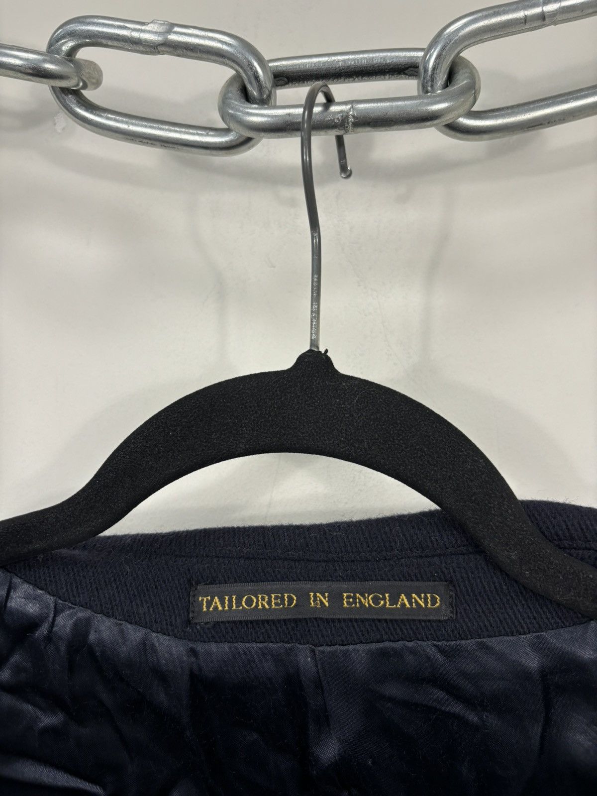 Other UK The British Tailor 350£ Men’s Navy Blue Wool Car Overcoat Size US XL / EU 56 / 4 - 10 Thumbnail