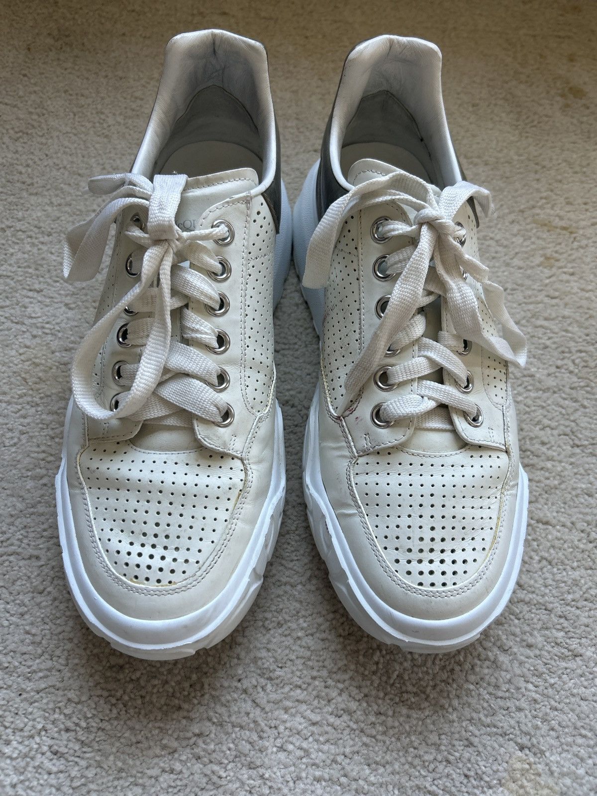 Alexander McQueen Alexander McQueen Perforated Court Sneakers Size US 8.5 / EU 41-42 - 4 Thumbnail
