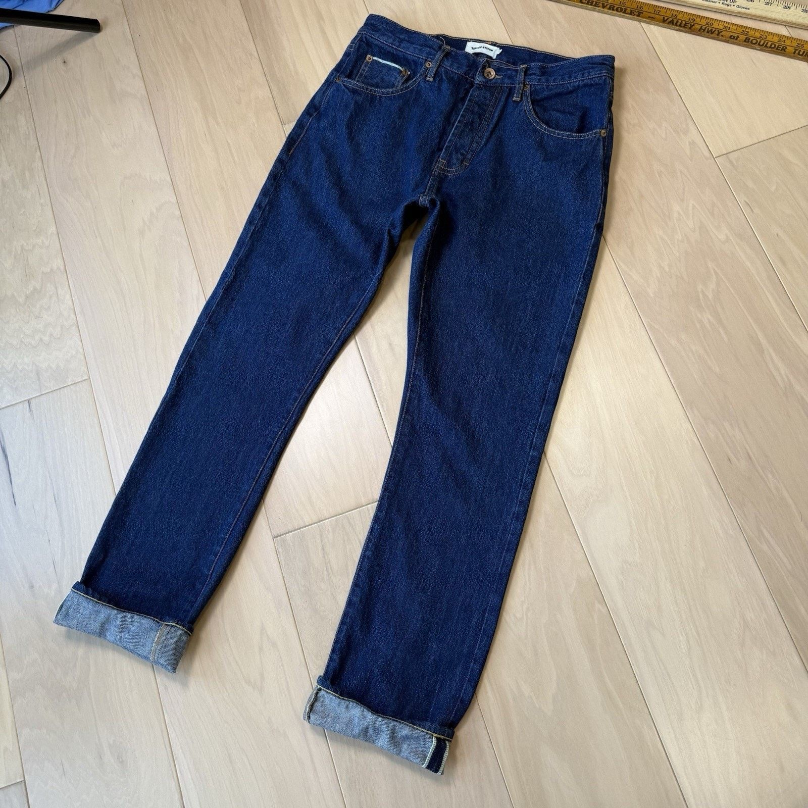 Taylor Stitch Taylor Stitch Selvedge Jeans 30 Blue Dark Wash Slim Straight Size US 30 / EU 46 - 10 Thumbnail