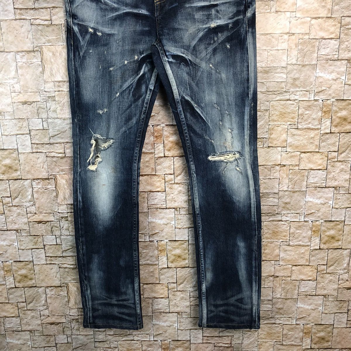 Japanese Brand Jack Rose Blue faded Denim Pants #A456 Size US 31 - 3 Thumbnail