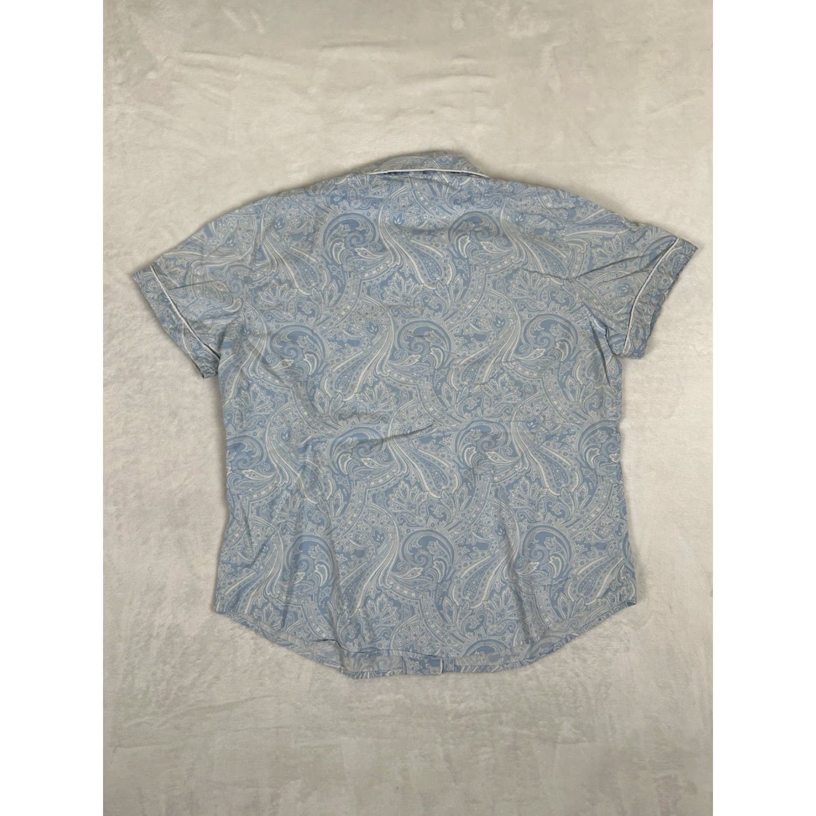 Ralph Lauren Lauren Ralph Lauren Pajama Shirt Collar Button Shirt Women L Blue Paisley Size L / US 10 / IT 46 - 6 Thumbnail
