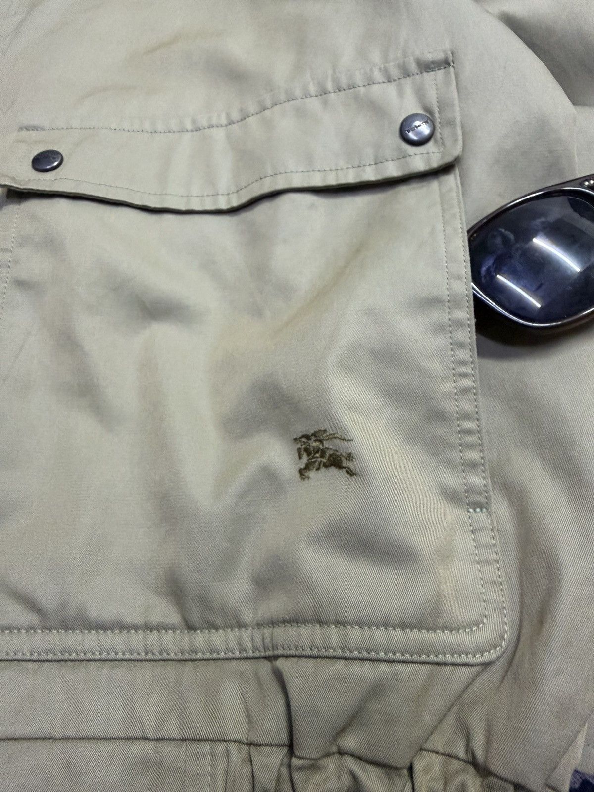 Burberry Vintage 90s Burberrys Prorsum Bomber Jacket Novacheck Size US L / EU 52-54 / 3 - 3 Thumbnail