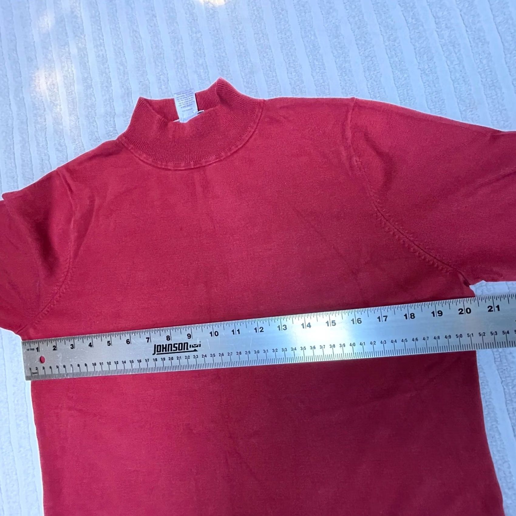 Pendleton Pendleton Women Sweater Red Large Mock Neck Long Sleeve Silk Blend Pullover Knit Size L / US 10 / IT 46 - 4 Thumbnail