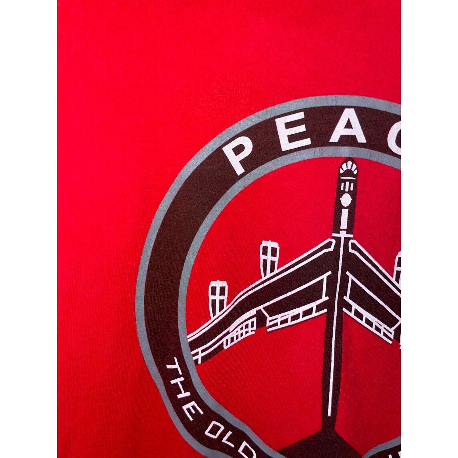 Gildan Vintage War Shirt Peace The Old Fashioned Way Tee Jet Large Size US L / EU 52-54 / 3 - 3 Thumbnail