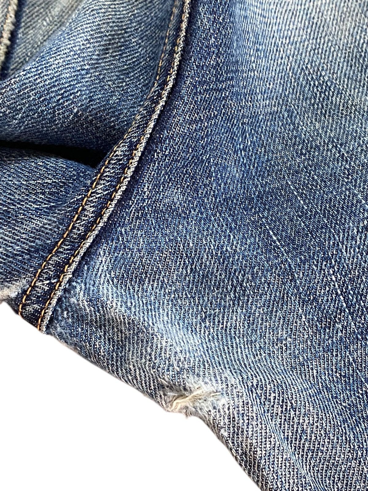 Japanese Brand Tenoras Japan Selvedge Denim Vintage Blue Straight Slim Leg Size US 30 / EU 46 - 11 Thumbnail