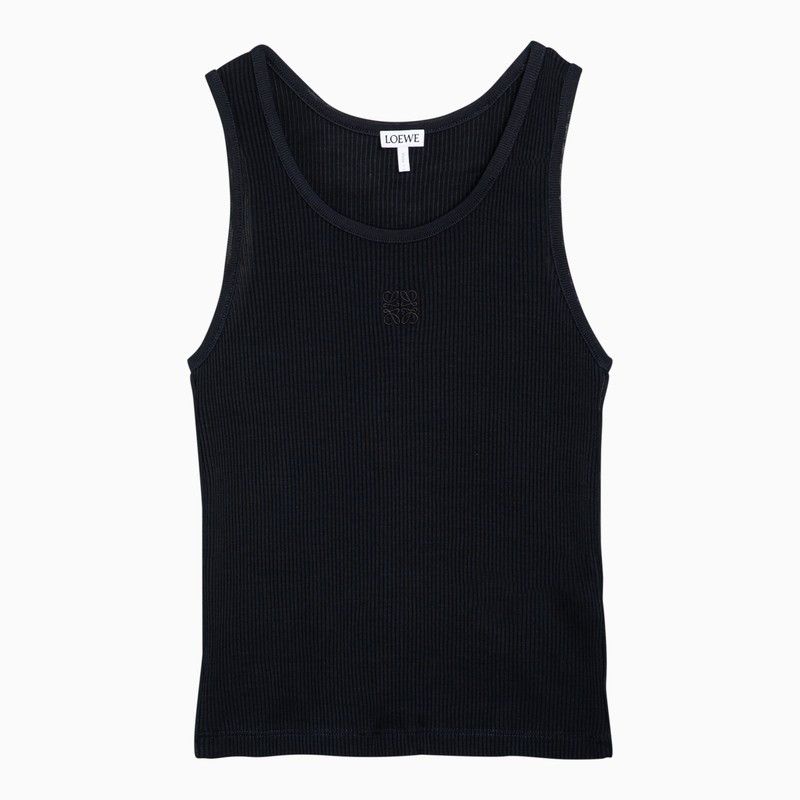 image of Loewe Dark Blue Silk Tank Top, Women's (Size XS)