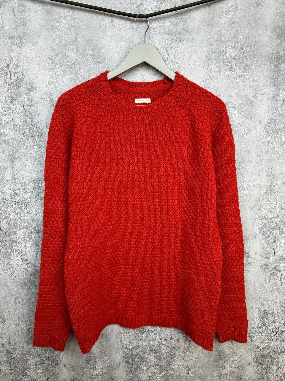 Homecore Homecore 100% Wool Chunky Knit Sweater Red Made in Portugal Size L / US 10 / IT 46 - 1 Thumbnail