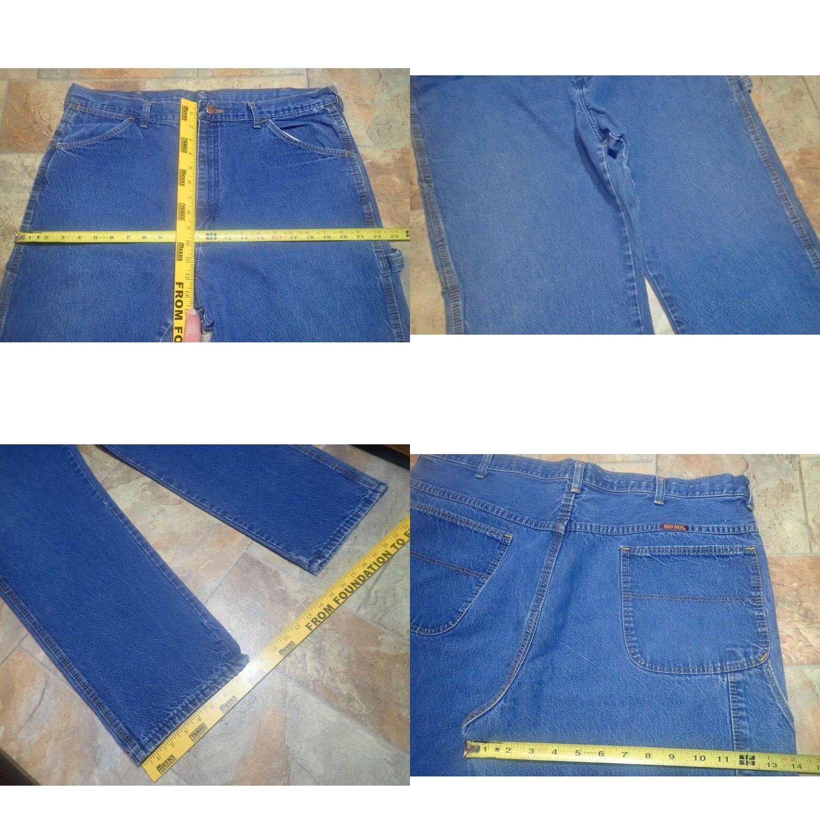 Wrangler VINTAGE Wrangler Big Ben Carpenter Pants Made in USA Work Jeans Blue 38x29 Unisex Adults Size US 38 / EU 54 - 8 Thumbnail