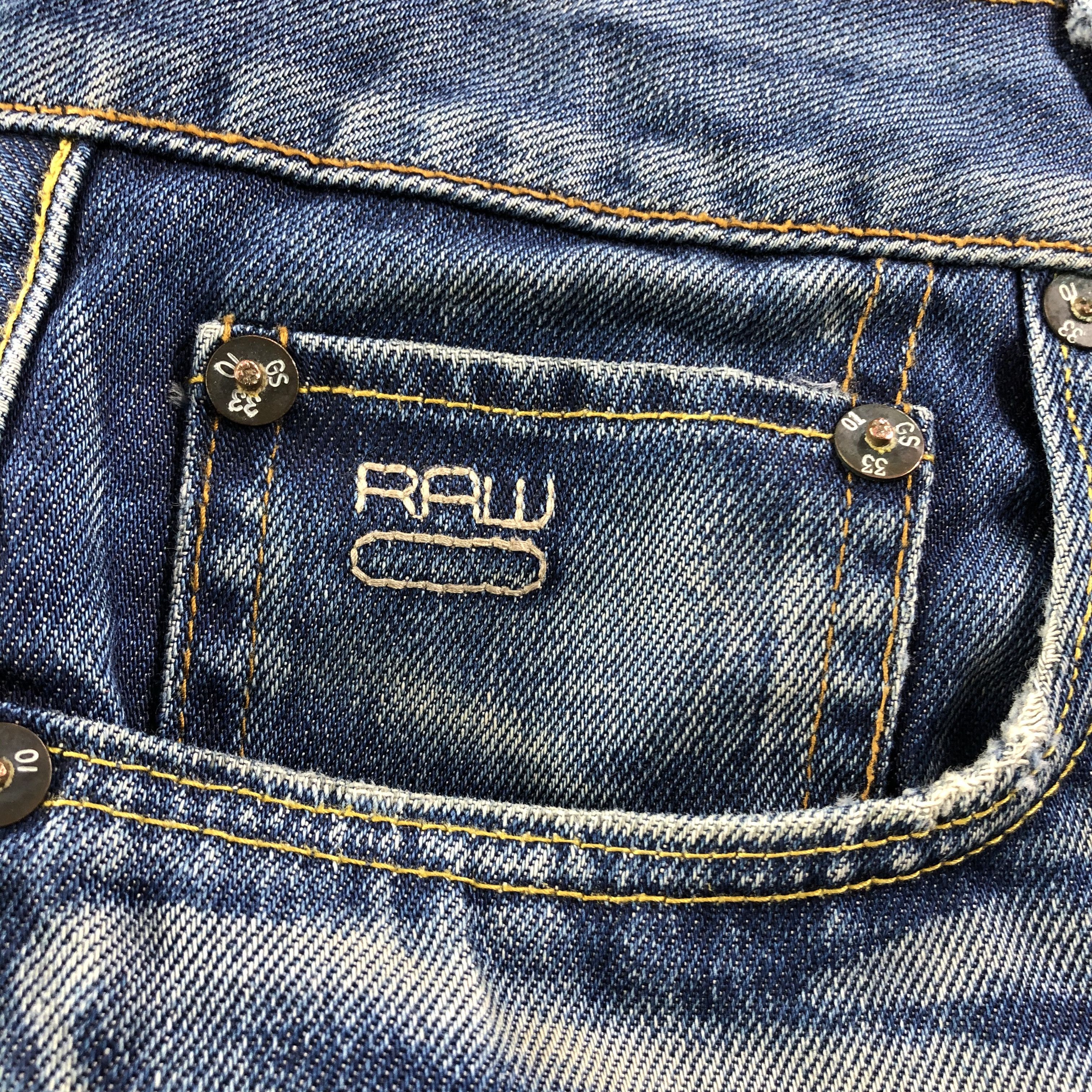 G-Star G Star Raw Jeans Faded Blue Denim KJ1850 Size US 29 - 6 Thumbnail