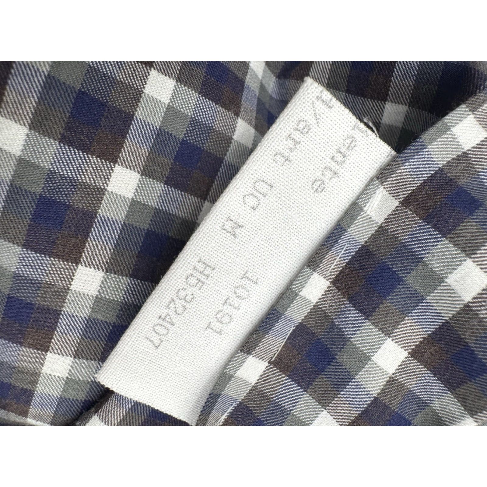 Kiton KITON Plaid Check Mens M Shirt EXCELLENT Button-Up Long Sleeve M Gray / Blue / Brown / White Mens Size US M / EU 48-50 / 2 - 8 Thumbnail