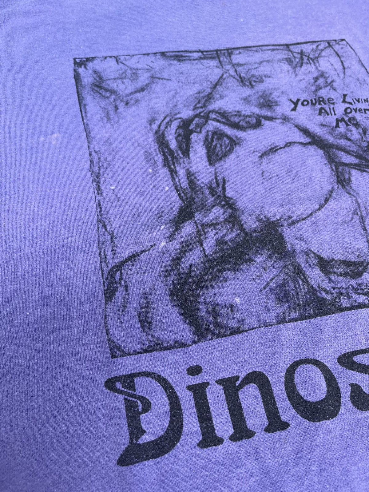 Band Tees Vintage Dinosaur Youre Living All For Me Size US M / EU 48-50 / 2 - 3 Thumbnail