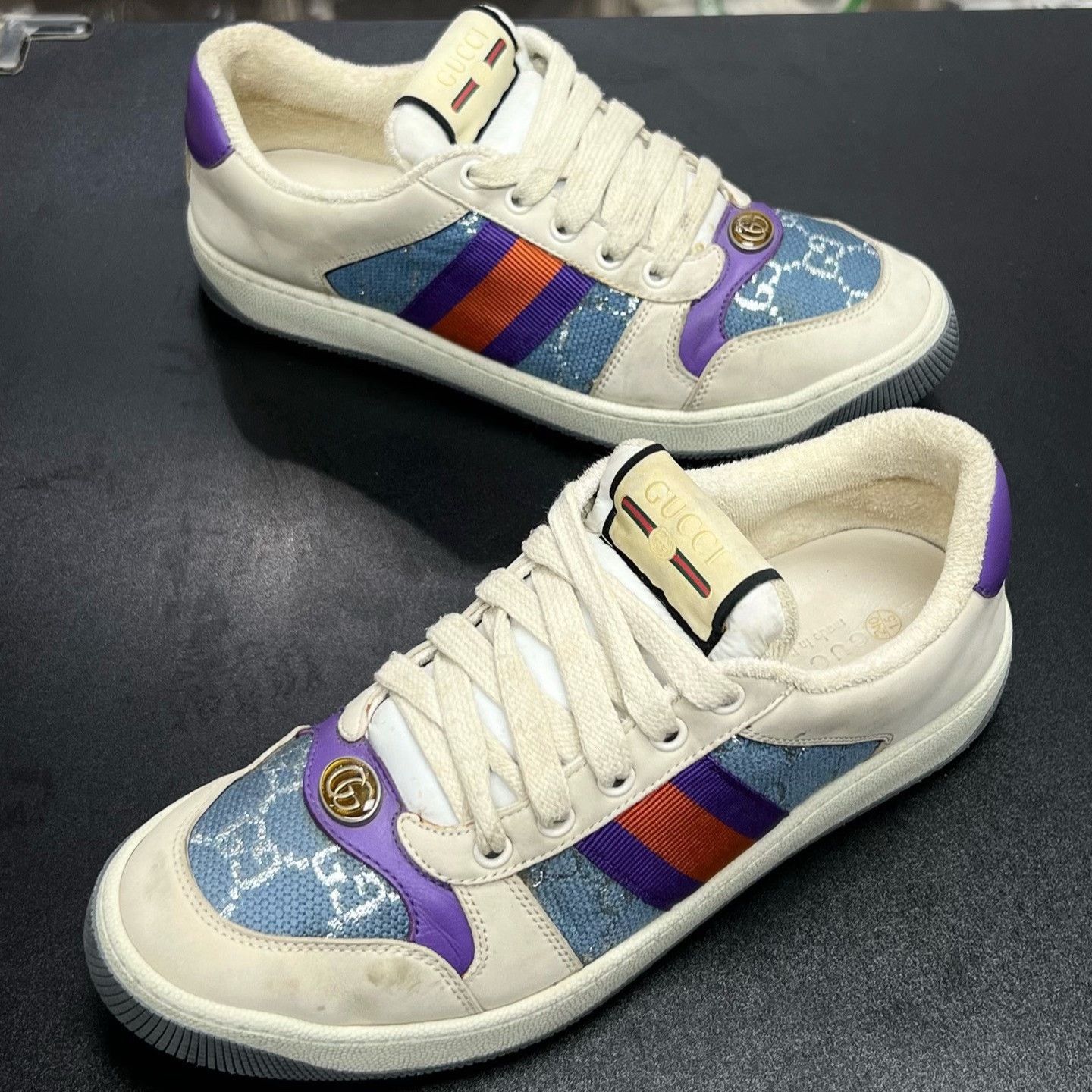 Gucci Gucci Purple Shoes Low Top High Top Size US S / EU 44-46 / 1 - 1 Thumbnail