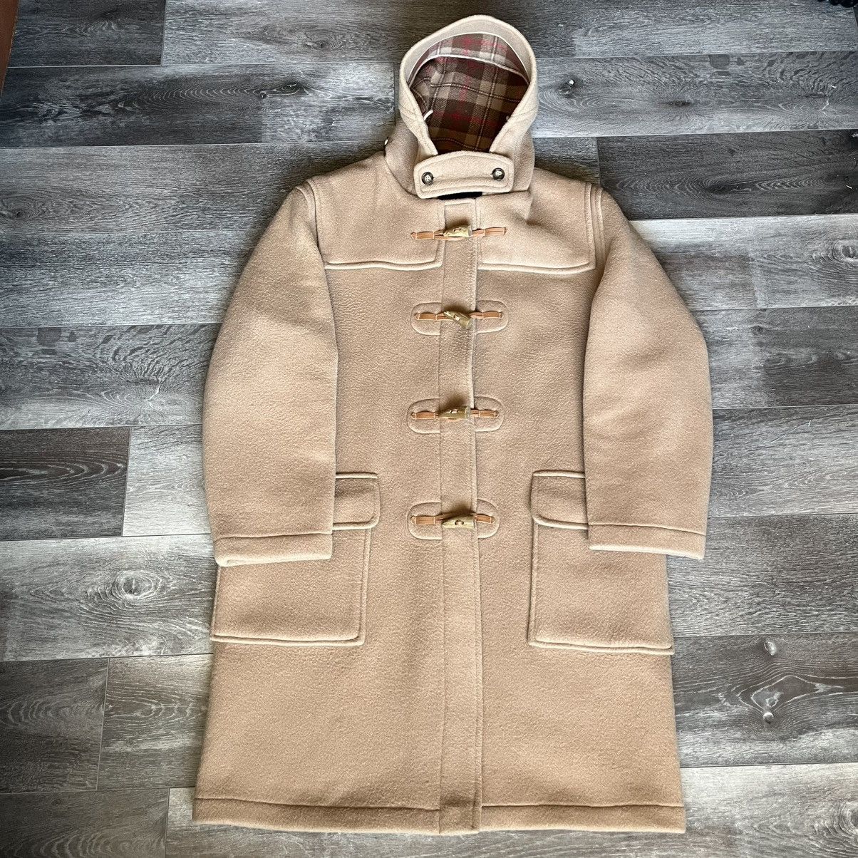Designer × Gloverall × Vintage Vintage Gloverall The Original Duffle Coat Camel Check Beige Size XL / US 12-14 / IT 48-50 - 2 Thumbnail