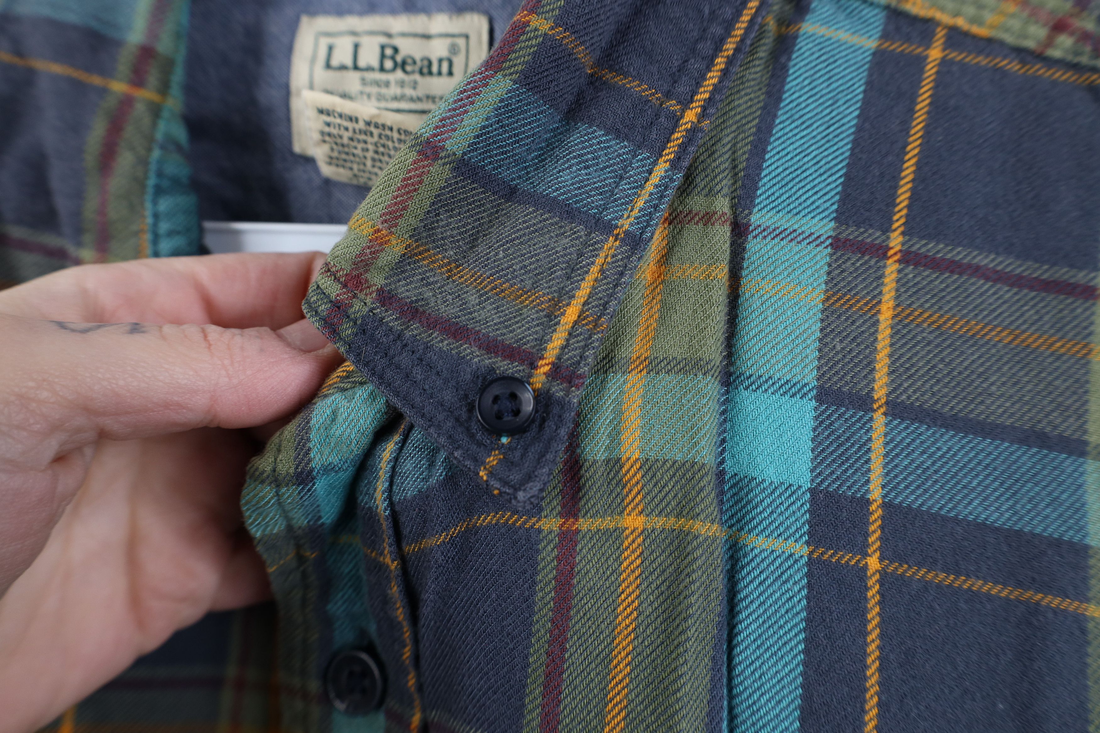 L.L. Bean Vintage LL Bean Slightly Fitted Flannel Button Down Shirt Size US M / EU 48-50 / 2 - 6 Thumbnail