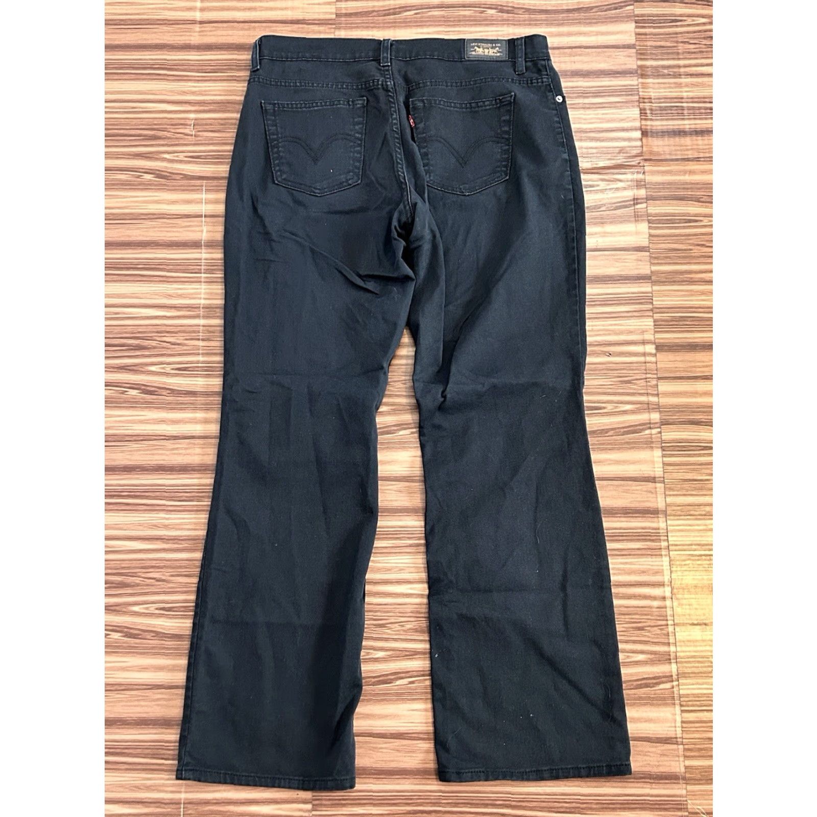 Levi's Womens Levi's 550 Bootcut Jeans Black Dark Wash Regular Size 12 High Rise Relaxed Stretch Denim Logo 90s Y2K Size 34" / US 12 / IT 48 - 2 Thumbnail