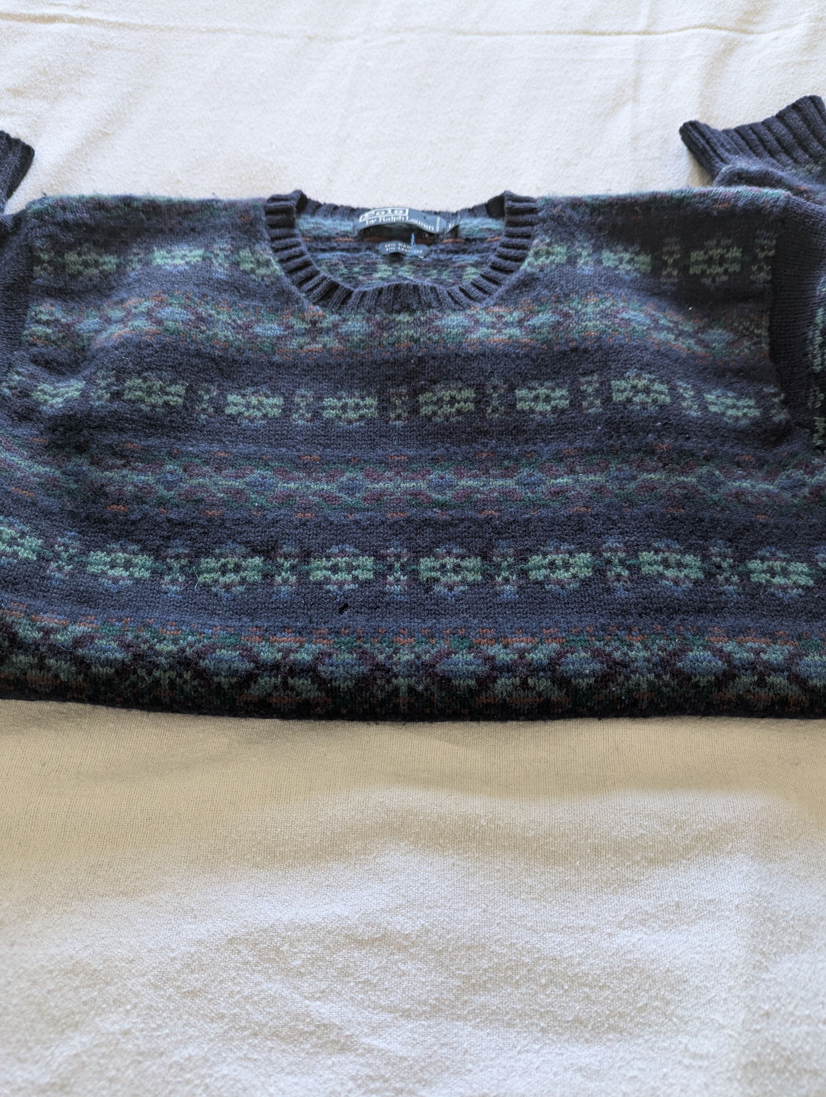 Polo Ralph Lauren Vintage Hand Woven Sweater made of wool & CM Size US L / EU 52-54 / 3 - 3 Thumbnail