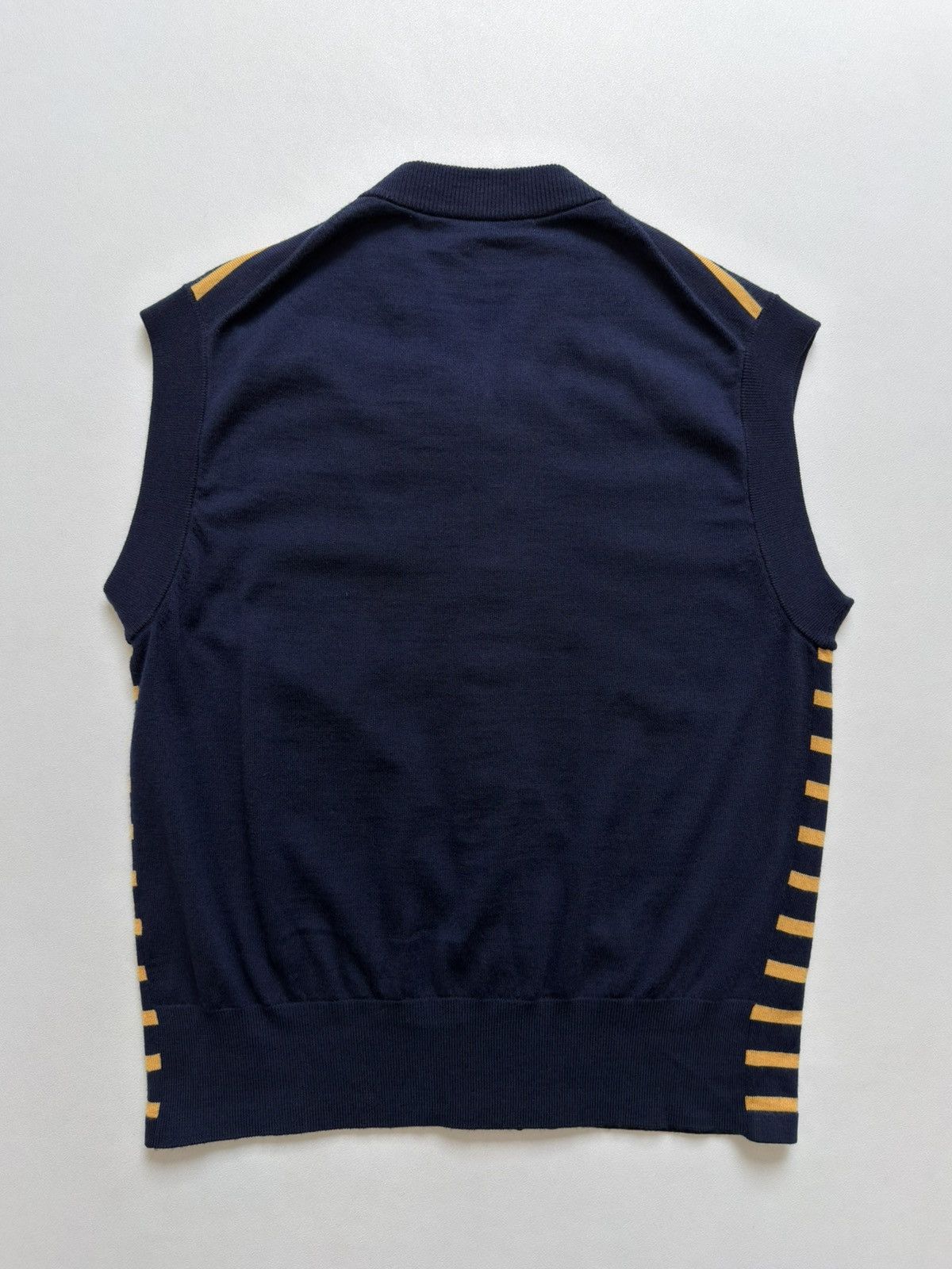 Wales Bonner ‘Kamau’ Blue/Yellow Striped Wool Cardigan Size US M / EU 48-50 / 2 - 13 Thumbnail