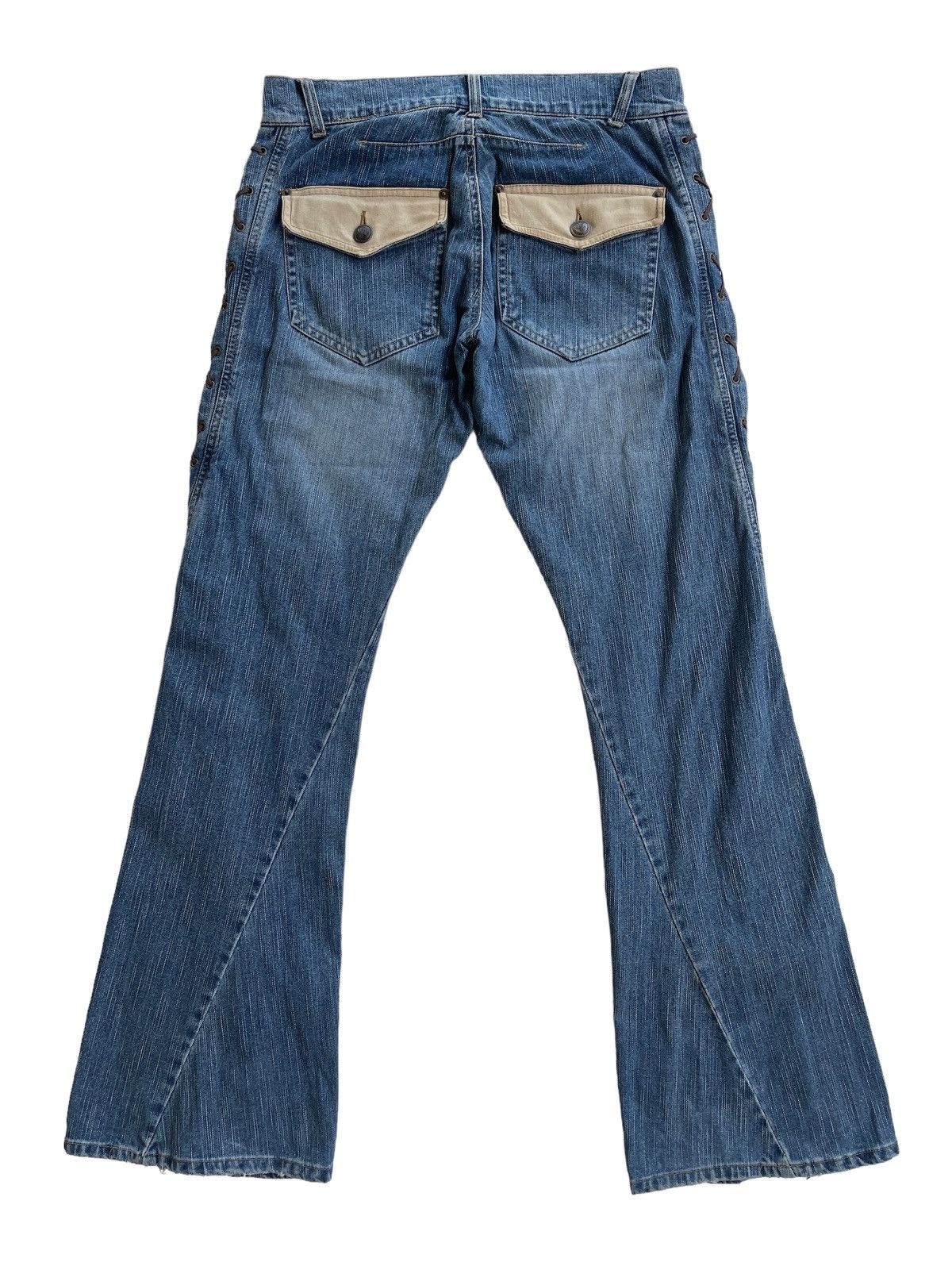 Japanese Brand Vintage Japanese Distressed Flared Jeans Size US 31 - 4 Thumbnail