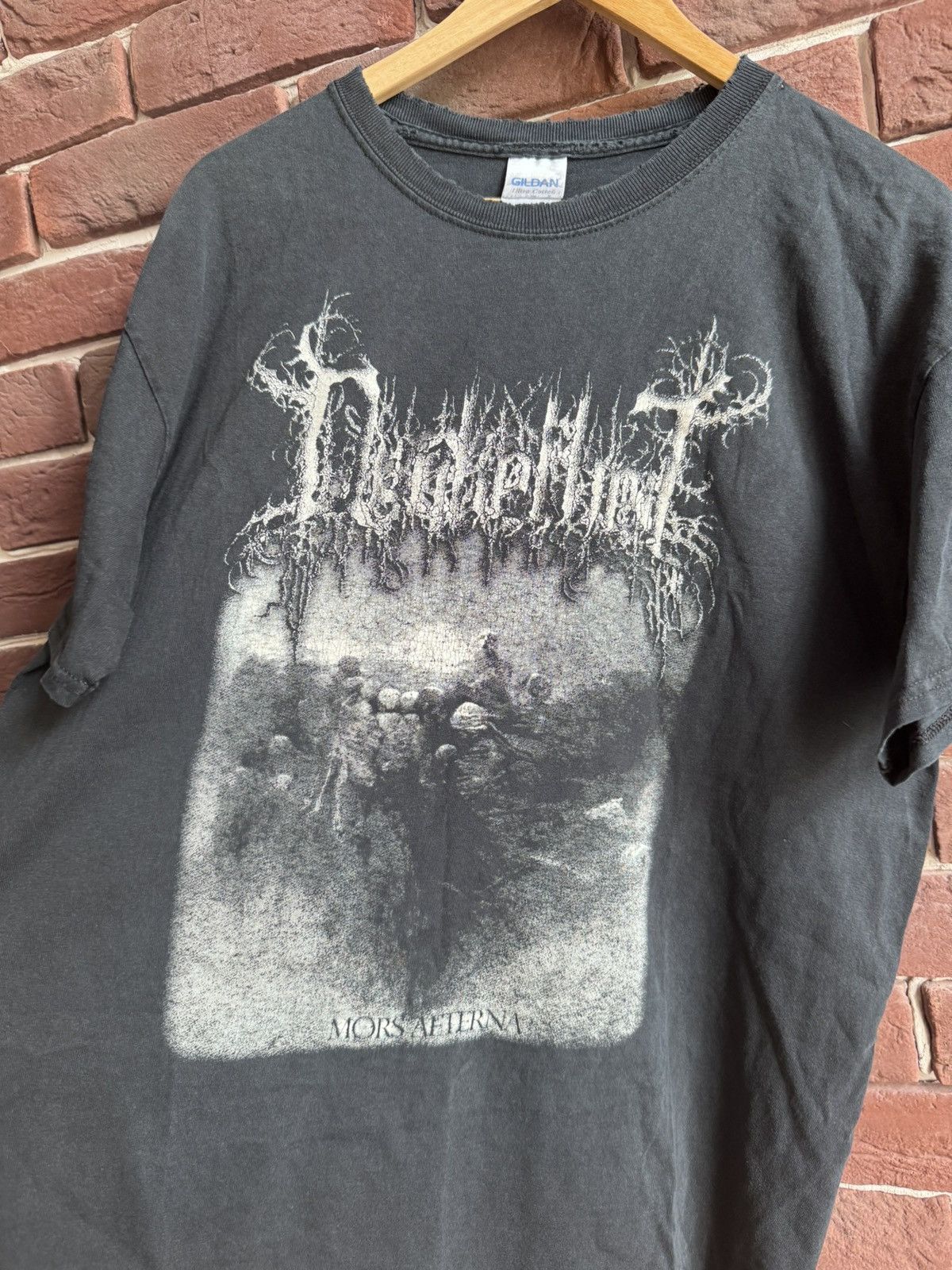 Band Tees Rare Vintage 00s Dunkelheit Mors Black Metal Band T-Shirt Size US L / EU 52-54 / 3 - 5 Thumbnail