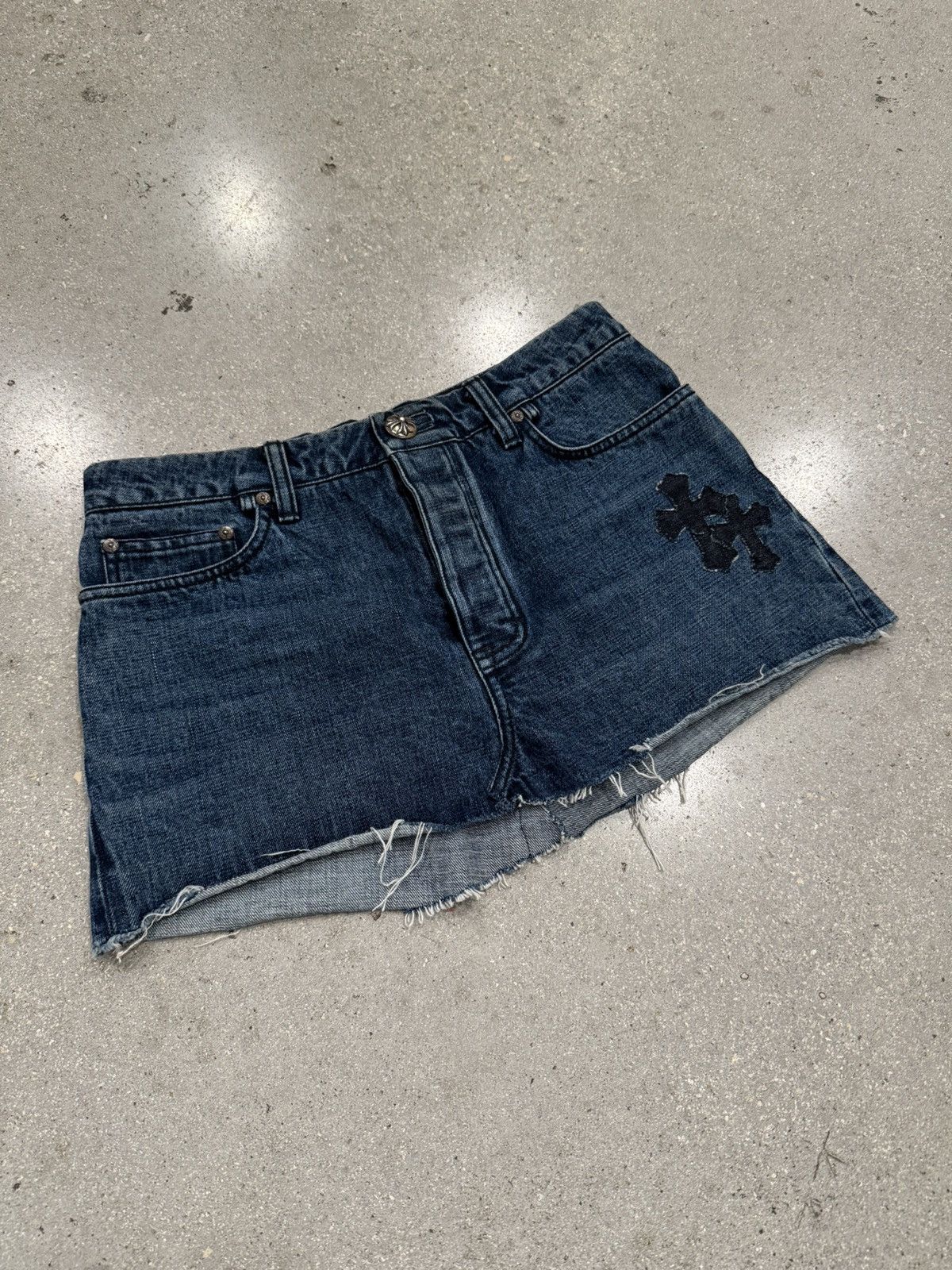 Chrome Hearts Chrome Hearts Cross Patch Jean Mini Skirt Size 28" / US 6 / IT 42 - 3 Thumbnail