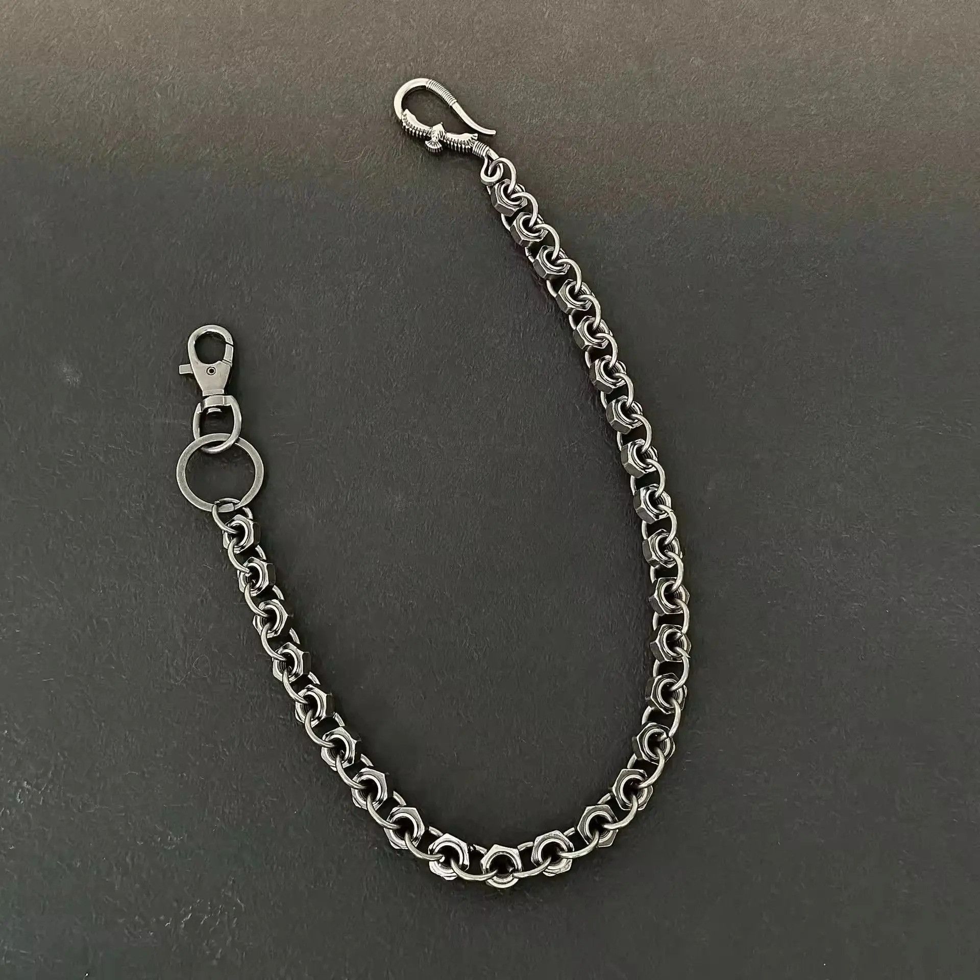 Japanese Brand Heavy Nut Chain Keychain Wallet Size ONE SIZE - 4 Thumbnail