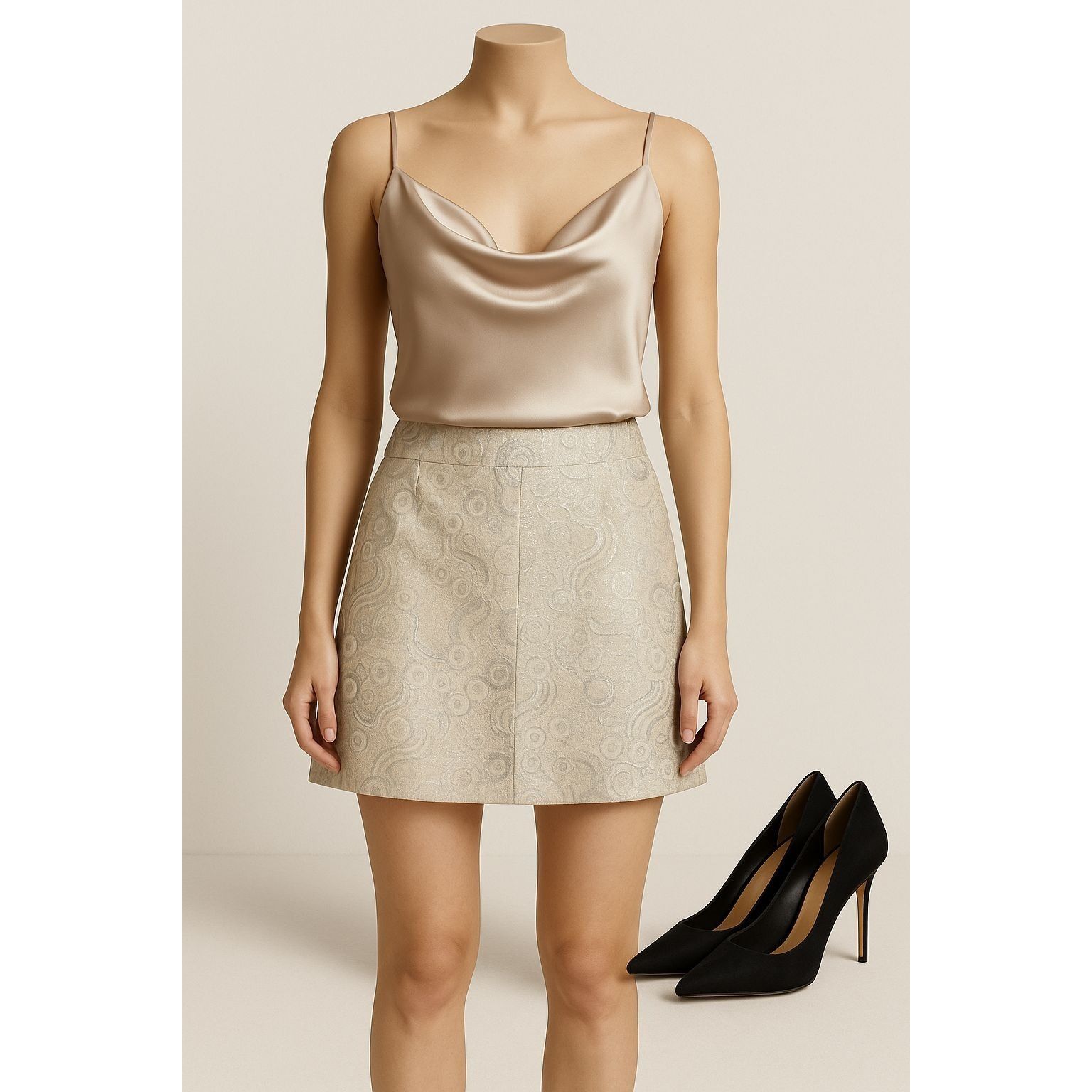 Banana Republic VTG Banana Republic Metallic 12 Mini Skirt Brocade Art core Size 34" / US 12 / IT 48 - 2 Thumbnail