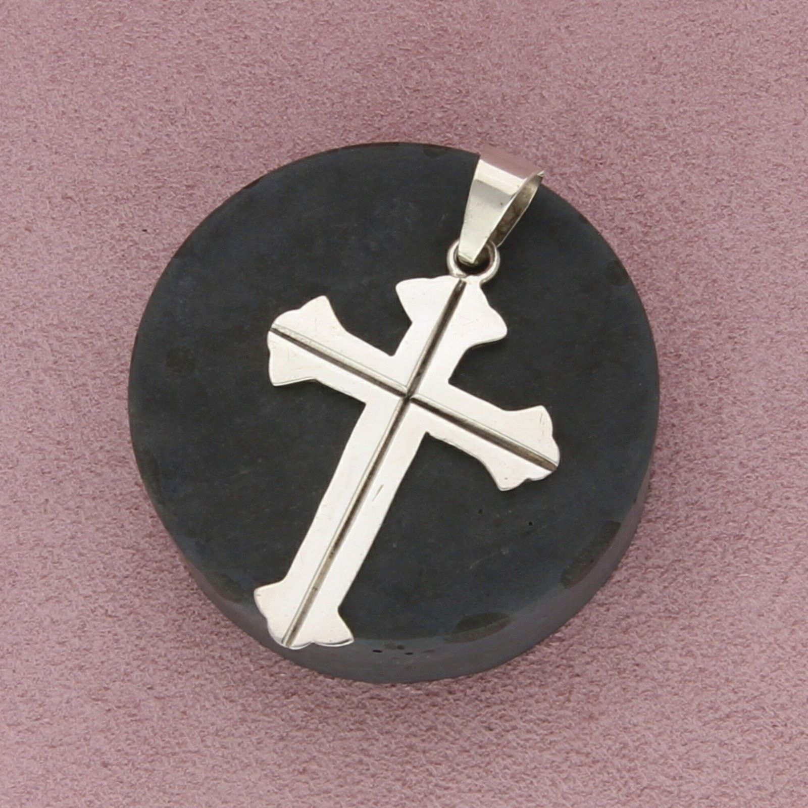 Sterling Silver taxco mexico sterling silver vintage large cross pendant Size ONE SIZE - 1 Thumbnail