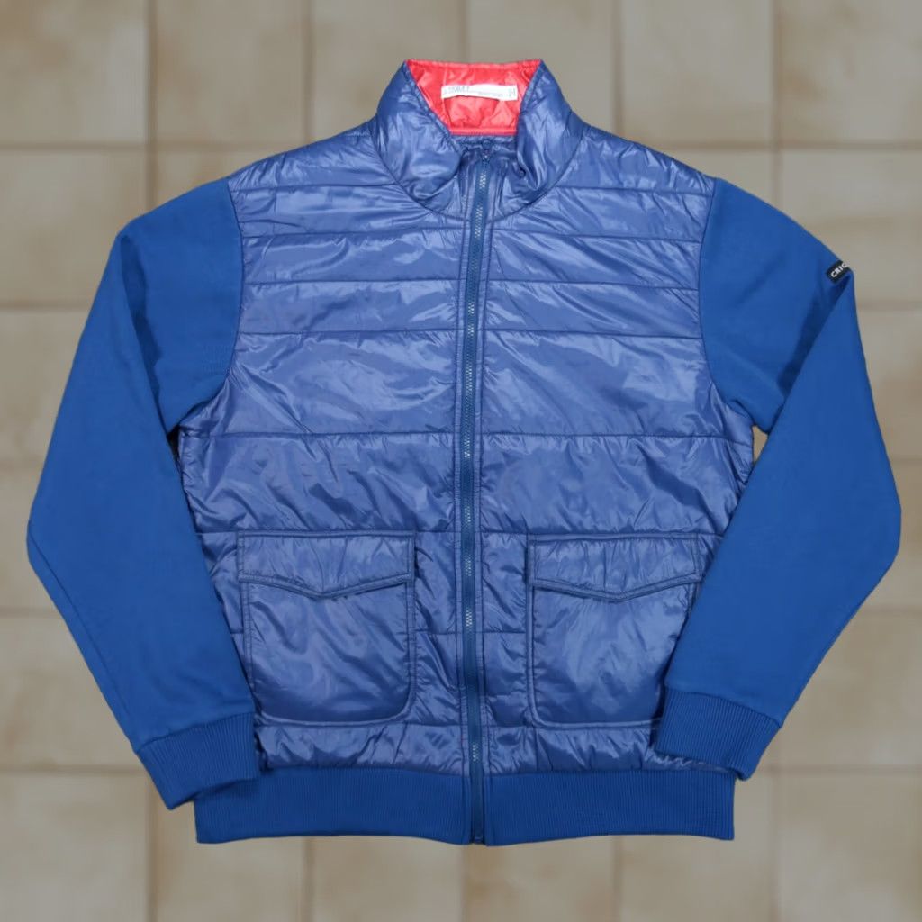 Vintage Criquet Jacket Mens L Blue Hybrid Insulated Quilted Full Zip Pockets Lined Nylon Softshell Size US L / EU 52-54 / 3 - 1 Thumbnail