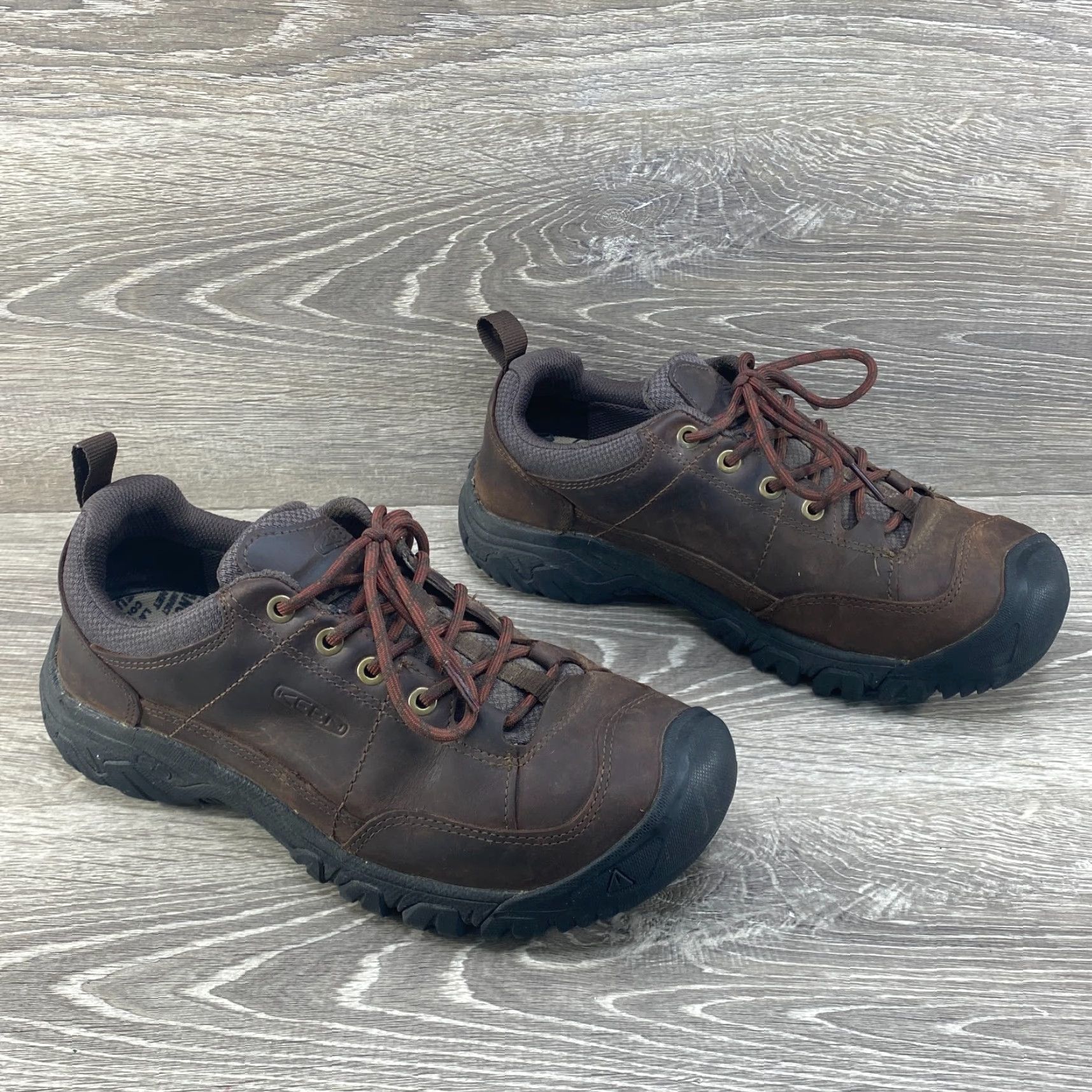 KEEN Keen Mens 8 Brown Leather Targhee III Comfort Low Top Hiking Oxfords Shoes Shirt Men - 1 Size US M / EU 48-50 / 2 - 3 Thumbnail