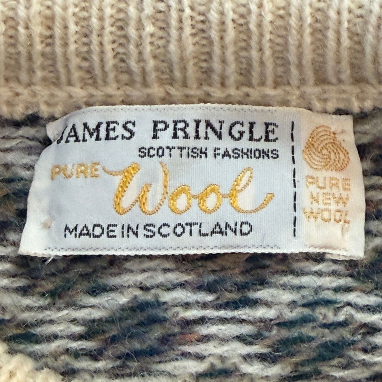 Vintage VINTAGE 70s James Pringle Lattice & Roses Wool Sweater Sz M Size M / US 6-8 / IT 42-44 - 2 Thumbnail
