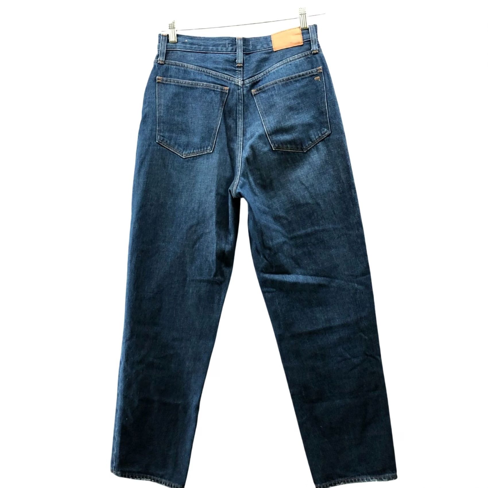 Madewell Madewell Baggy Straight Jeans Womens 26 Blue Dark Worn Indigo Wash High Rise Straight Mens Womens? Size 26" / US 2 / IT 38 - 2 Thumbnail