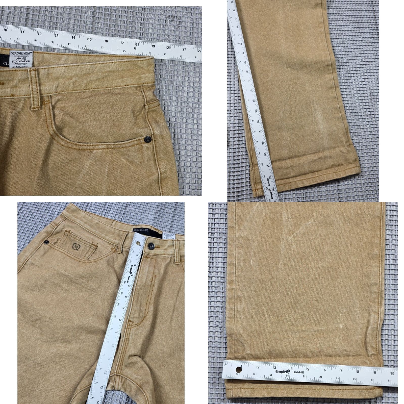 Rocawear VINTAGE Rocawear Jeans Brown Denim Sz 40 Baggy Hip Hop 38x32 Distressed 90s Mens Jeans Size US 40 / EU 56 - 9 Thumbnail