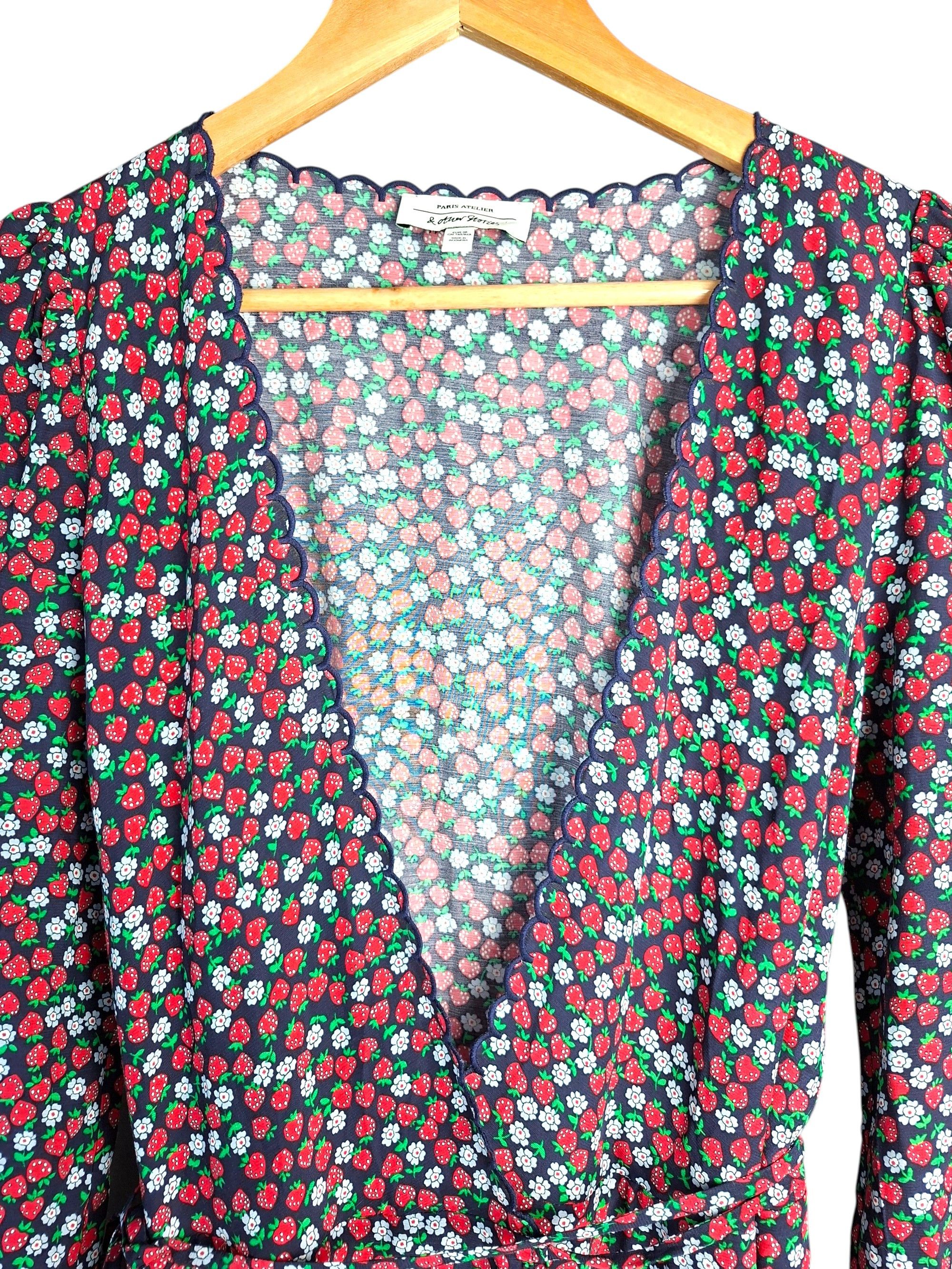 & Other Stories &Other Stories Paris Atelier Strawberry Wrap Mini Dress Size S / US 4 / IT 40 - 2 Thumbnail