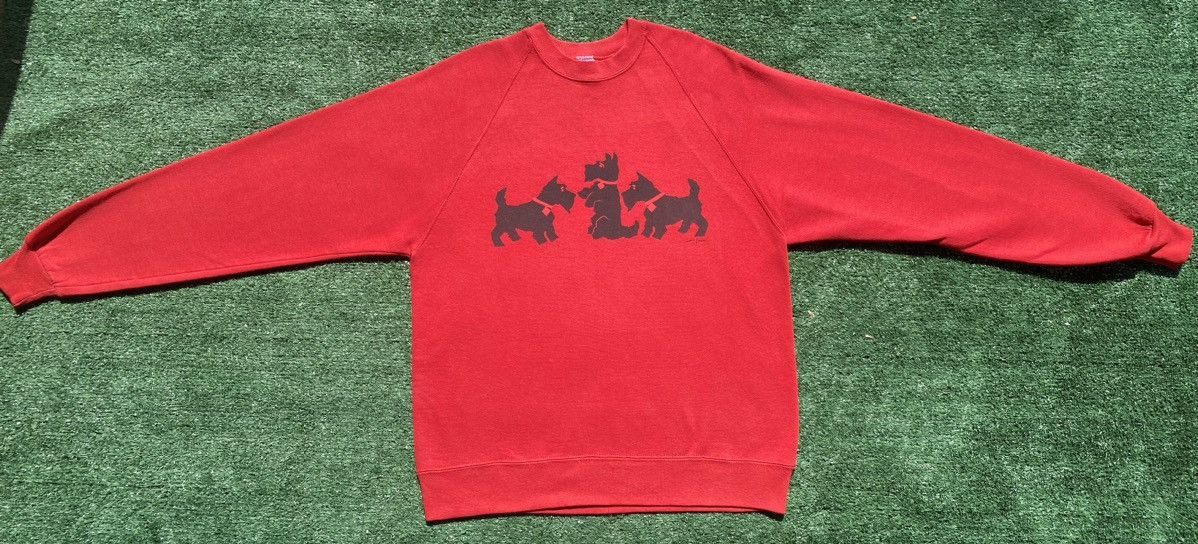 Jerzees 80’s Scottish Terrier Dog Sweatshirt Women’s Size Large Size L / US 10 / IT 46 - 3 Thumbnail