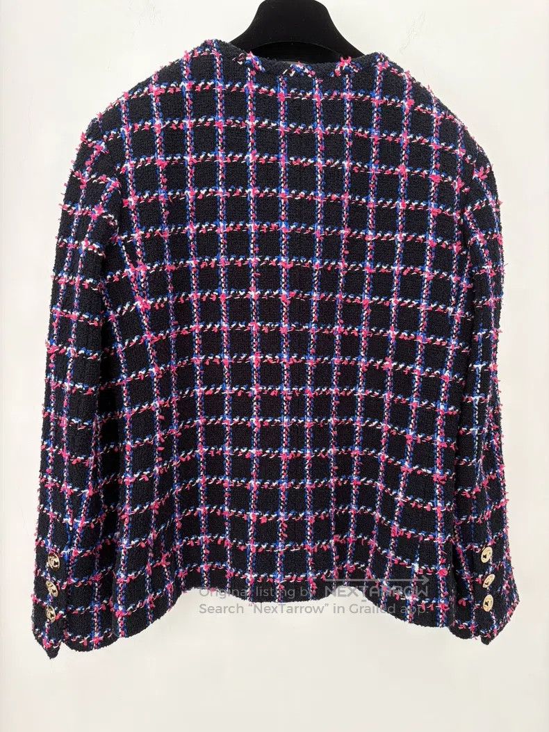 Chanel Chanel Early Spring Series Purple Blue Square Plaid Coarse Size XS / US 0-2 / IT 36-38 - 2 Thumbnail