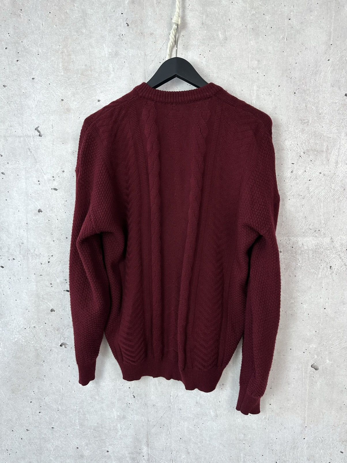 Lacoste Lacoste Chemise Made in France Knit Burgundy V-neck Sweater Size US L / EU 52-54 / 3 - 6 Thumbnail