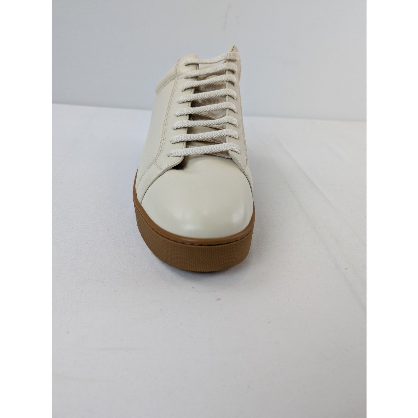 Bottega Veneta o1rshd1 Leather Lagoon Nappa Low Top Sneakers in Sea Salt Size US 12 / EU 45 - 13 Thumbnail