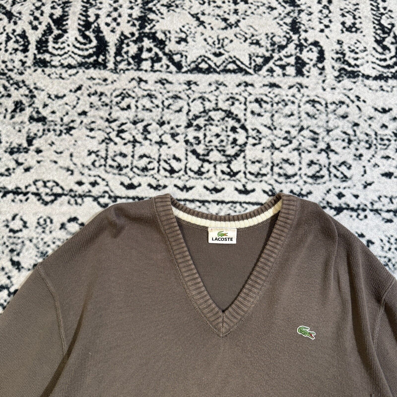 Lacoste × Vintage Vintage Lacoste Unisex Gray Cotton Sweater Size L Y2K 90s Size US L / EU 52-54 / 3 - 6 Thumbnail