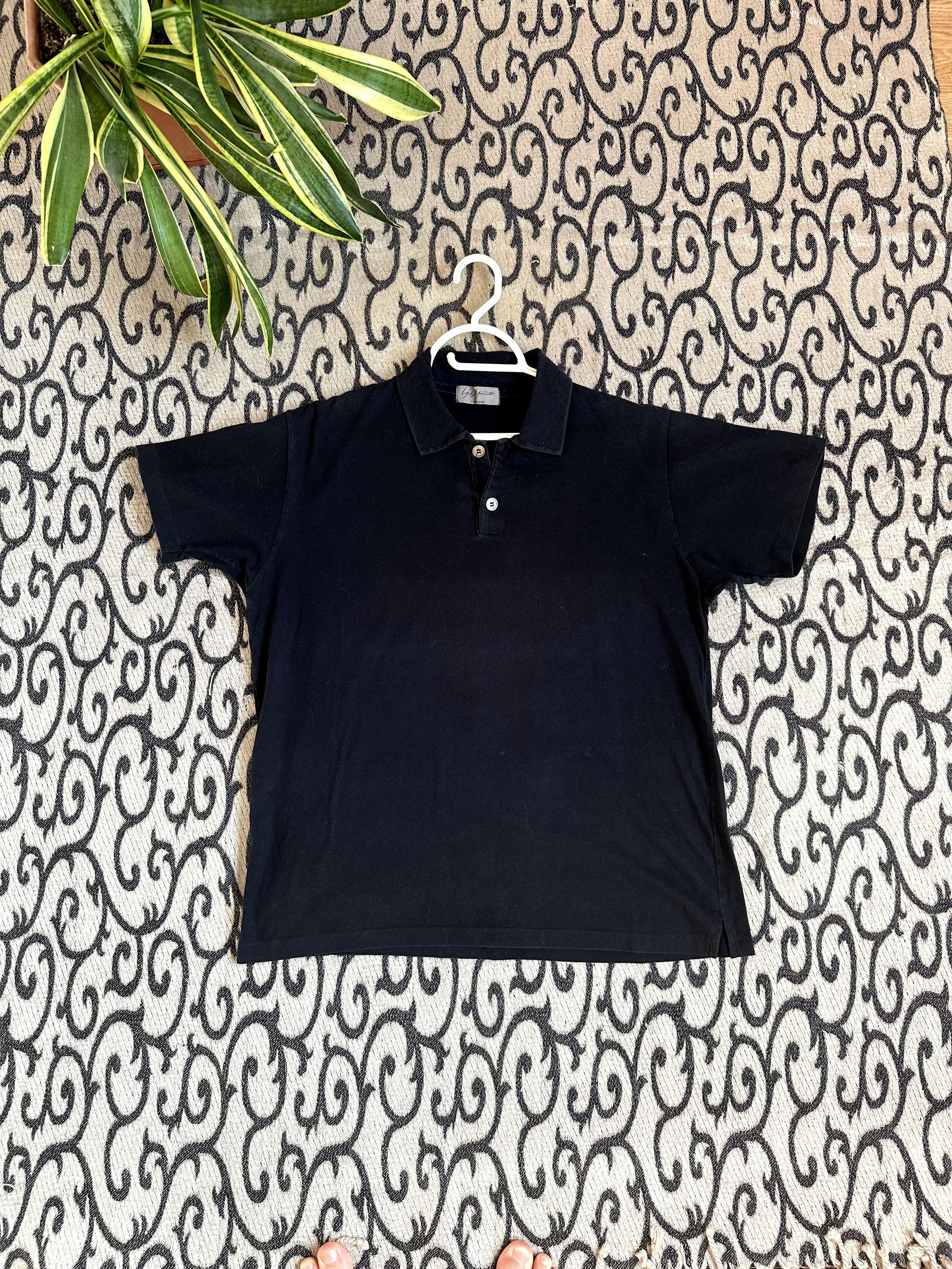 Japanese Brand × Yohji Yamamoto Vintage 90s Yohji Yamamoto Blue Polo Archival Clothing Italy Size US M / EU 48-50 / 2 - 2 Thumbnail