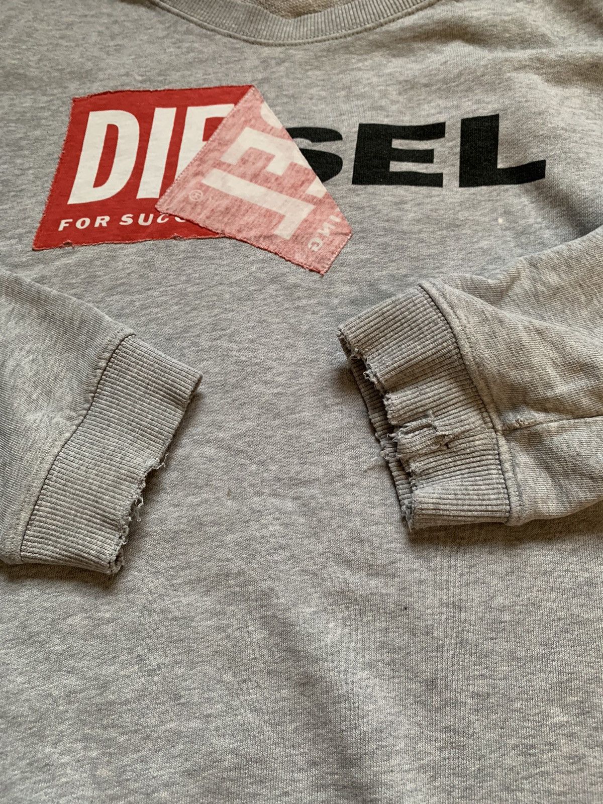 Diesel × Vintage vintage Diesel Y2K distressed sweatshirt Size US M / EU 48-50 / 2 - 7 Thumbnail